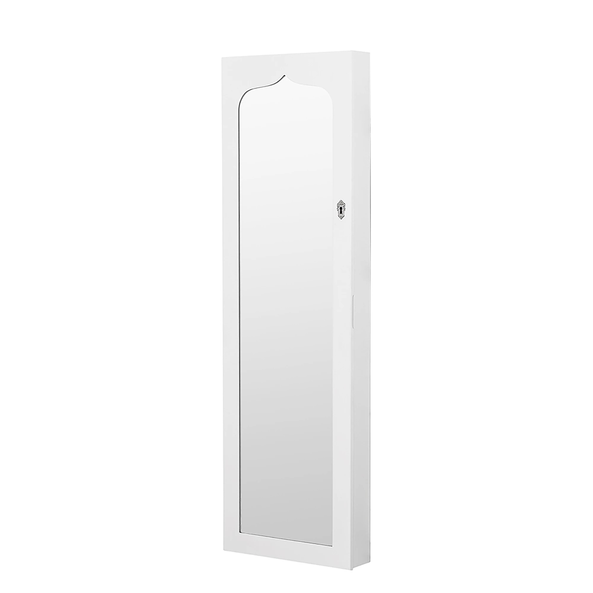 2 Levede Mirror Jewellery Cabinet Led - White, 2 of 6