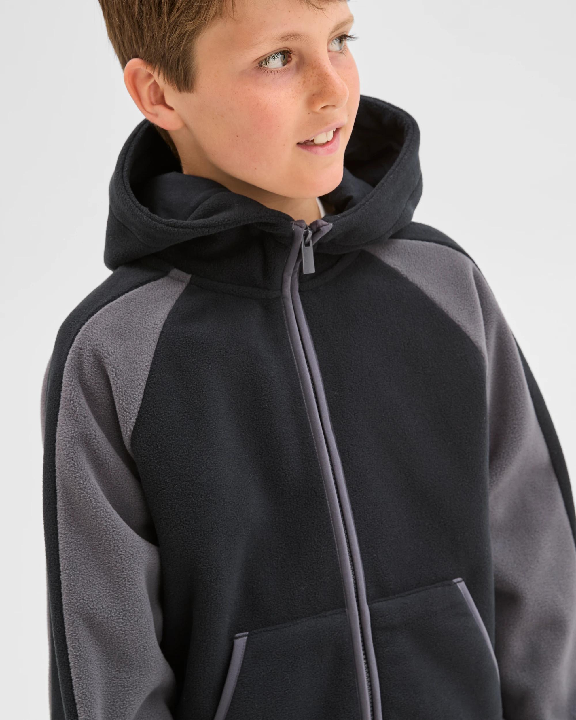 4 Target Kids Polar Fleece Zip Through Hoodie BLACK, 4 of 7