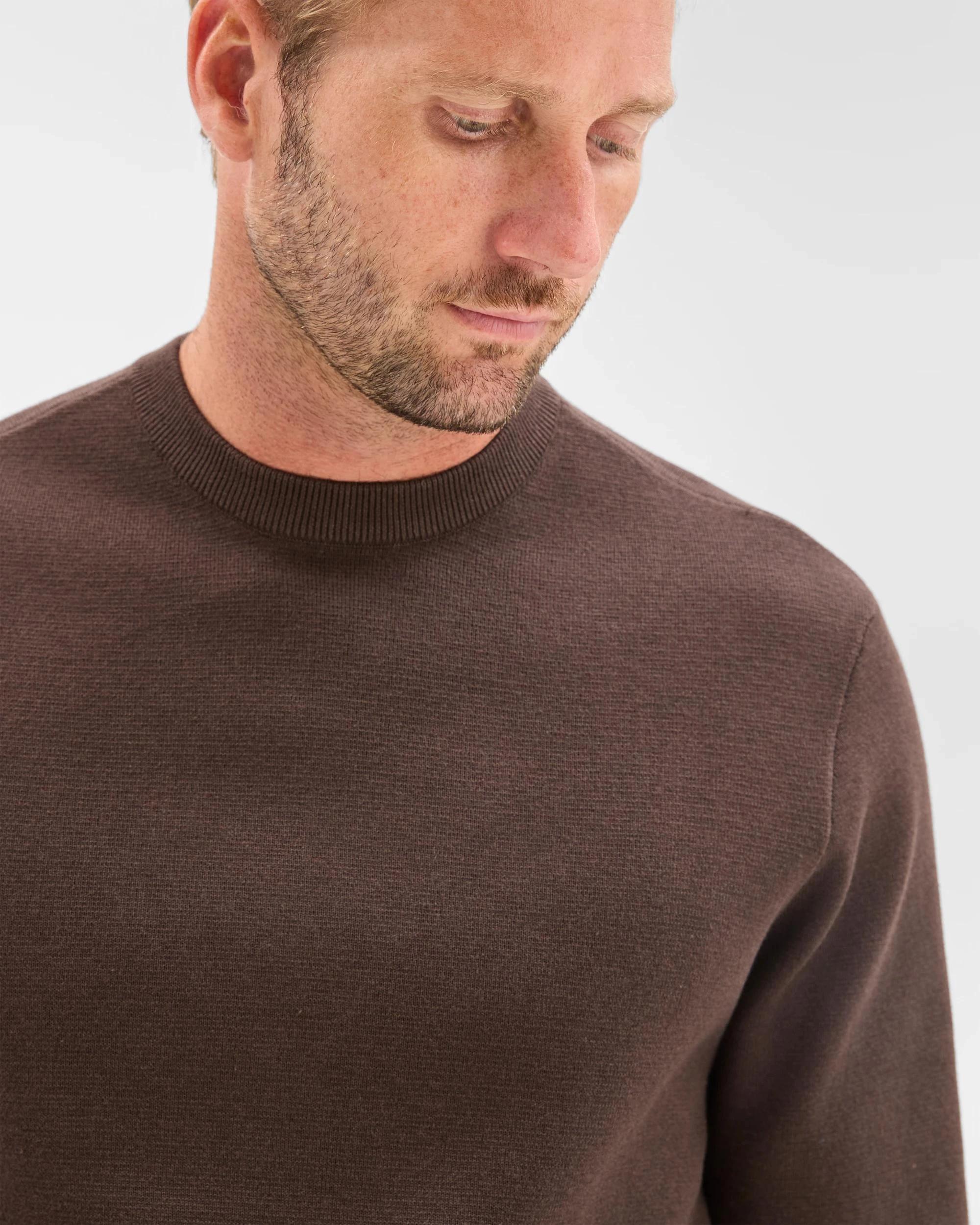 5 Preview Milano Knit Crew Neck Jumper CHOC, 5 of 5