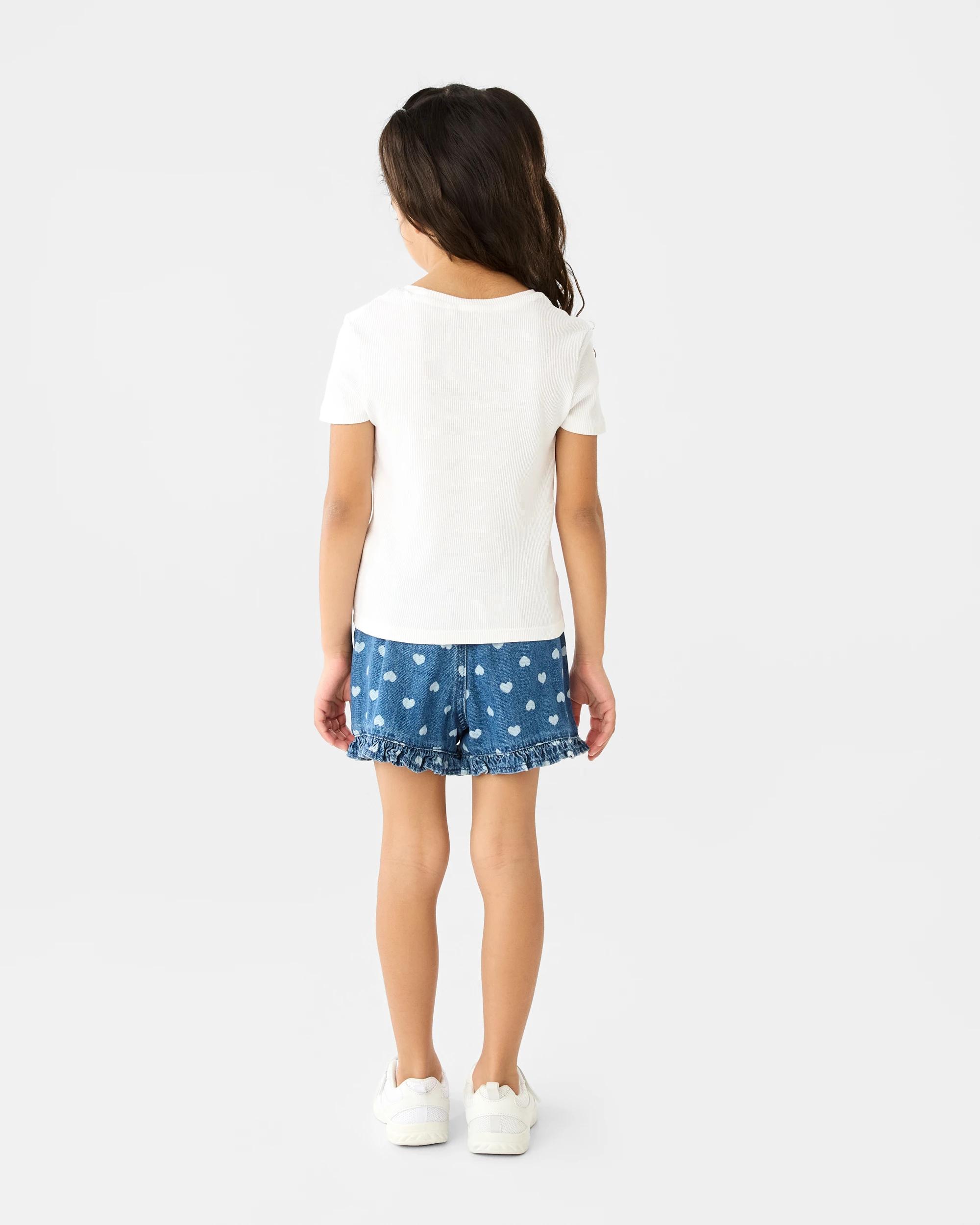 7 Printed Denim Shorts Blu Hearts, 7 of 7