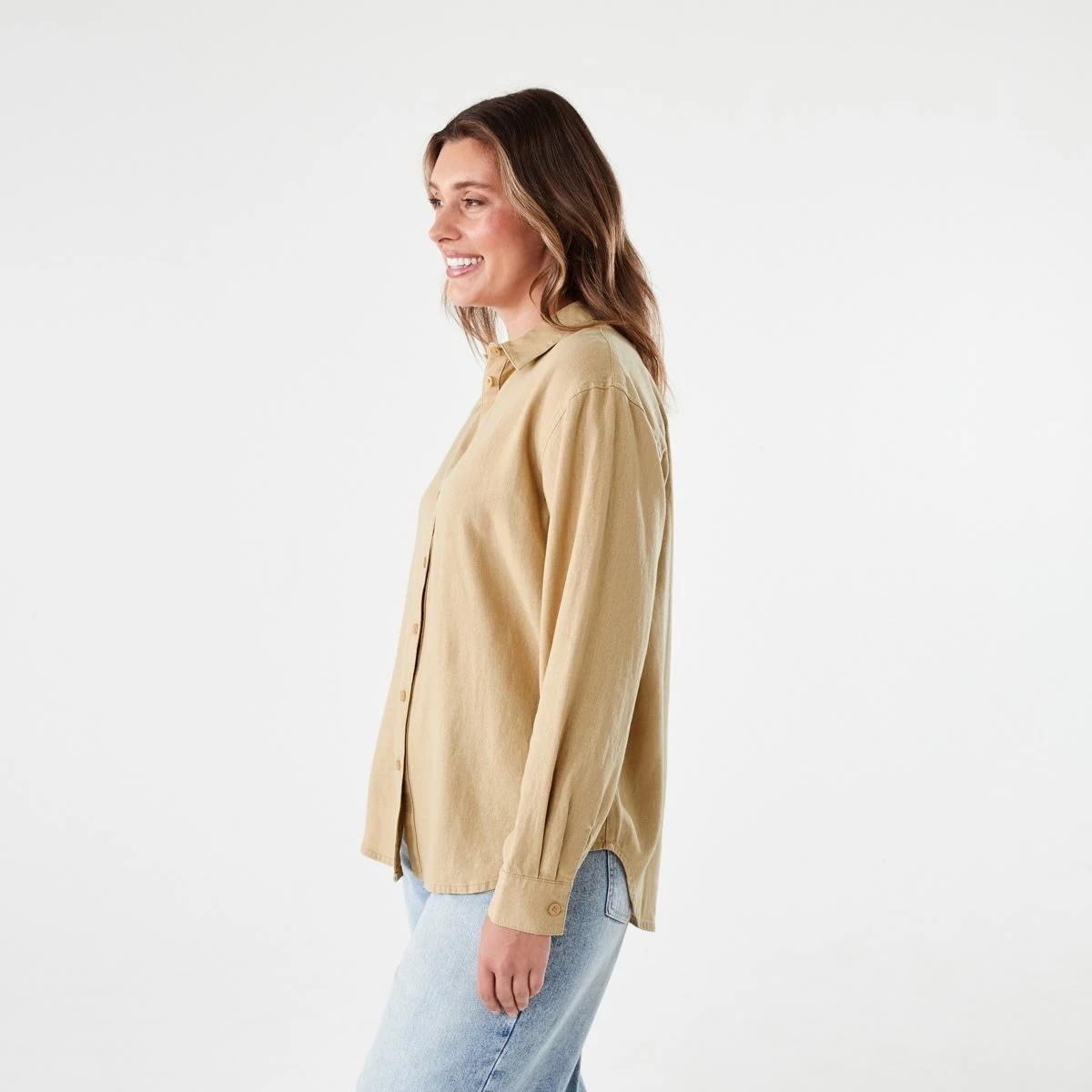 2 Long Sleeve Linen Blend Shirt LARK, 2 of 6