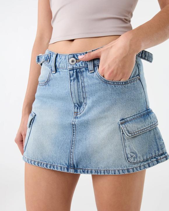 Cargo Denim Skirt