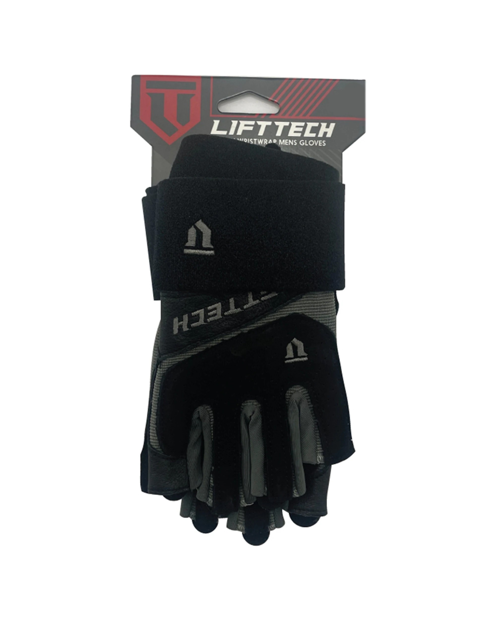 1 Lifttech Fitness Klutch Weight Gloves With Wrist Wrap XL Moisture Wicking - Black, 1 of 1