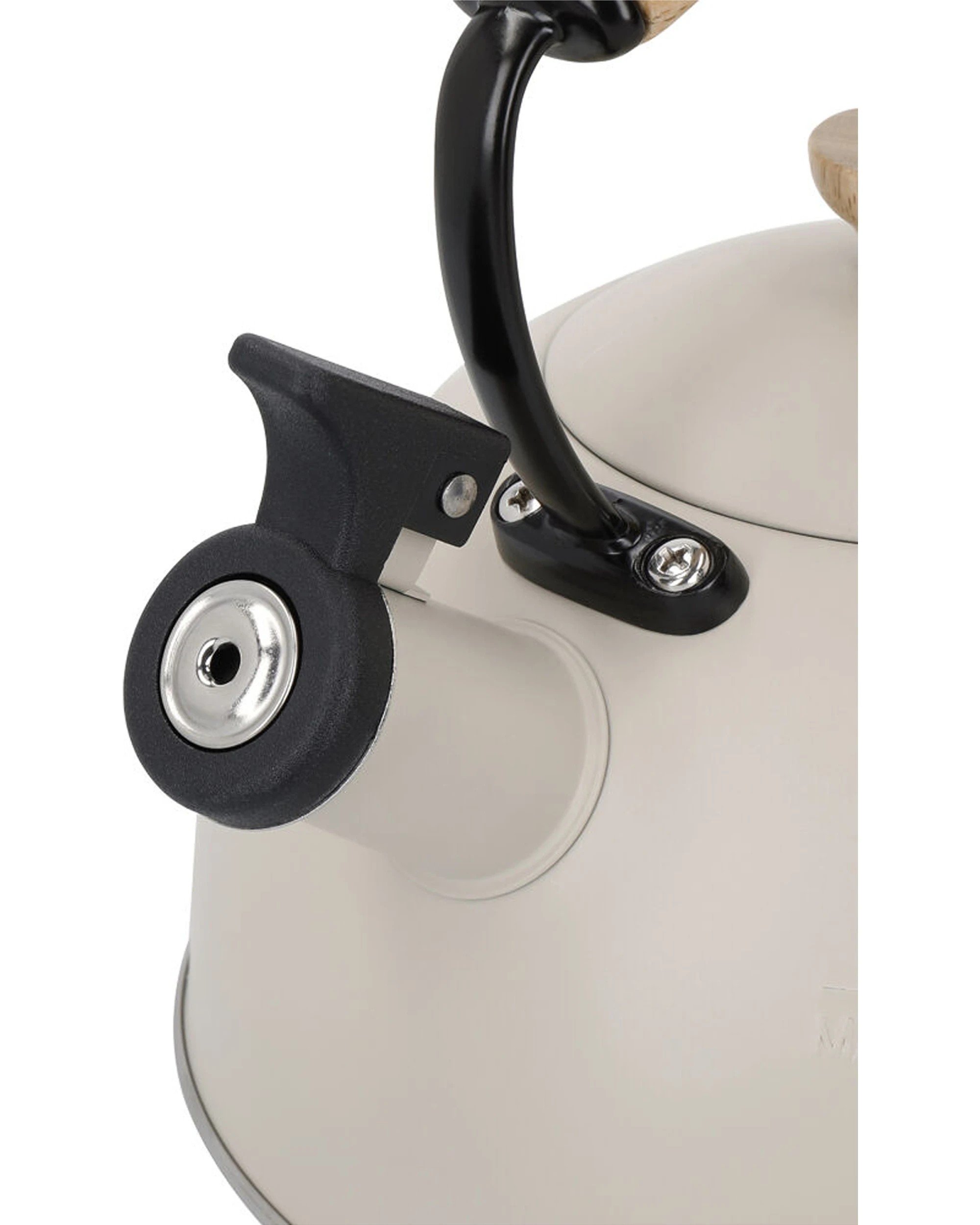 3 La Cafetiere Stovetop Whistling Tea Kettle 1.6L Beechwood Handle - Beige, 3 of 7
