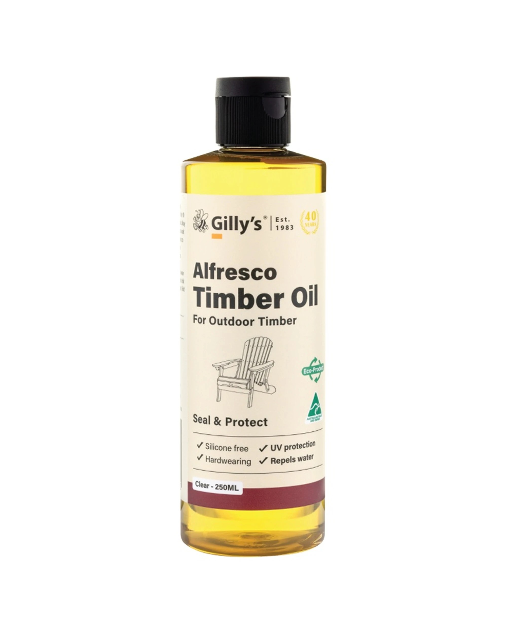 1 Gilly's Outdoor Furniture Alfresco Timber Protect Oil 250ml - Clear, 1 of 1