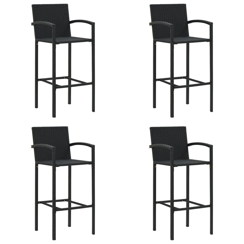 1 vidaXL bar stool Footrest - Black, 1 of 8