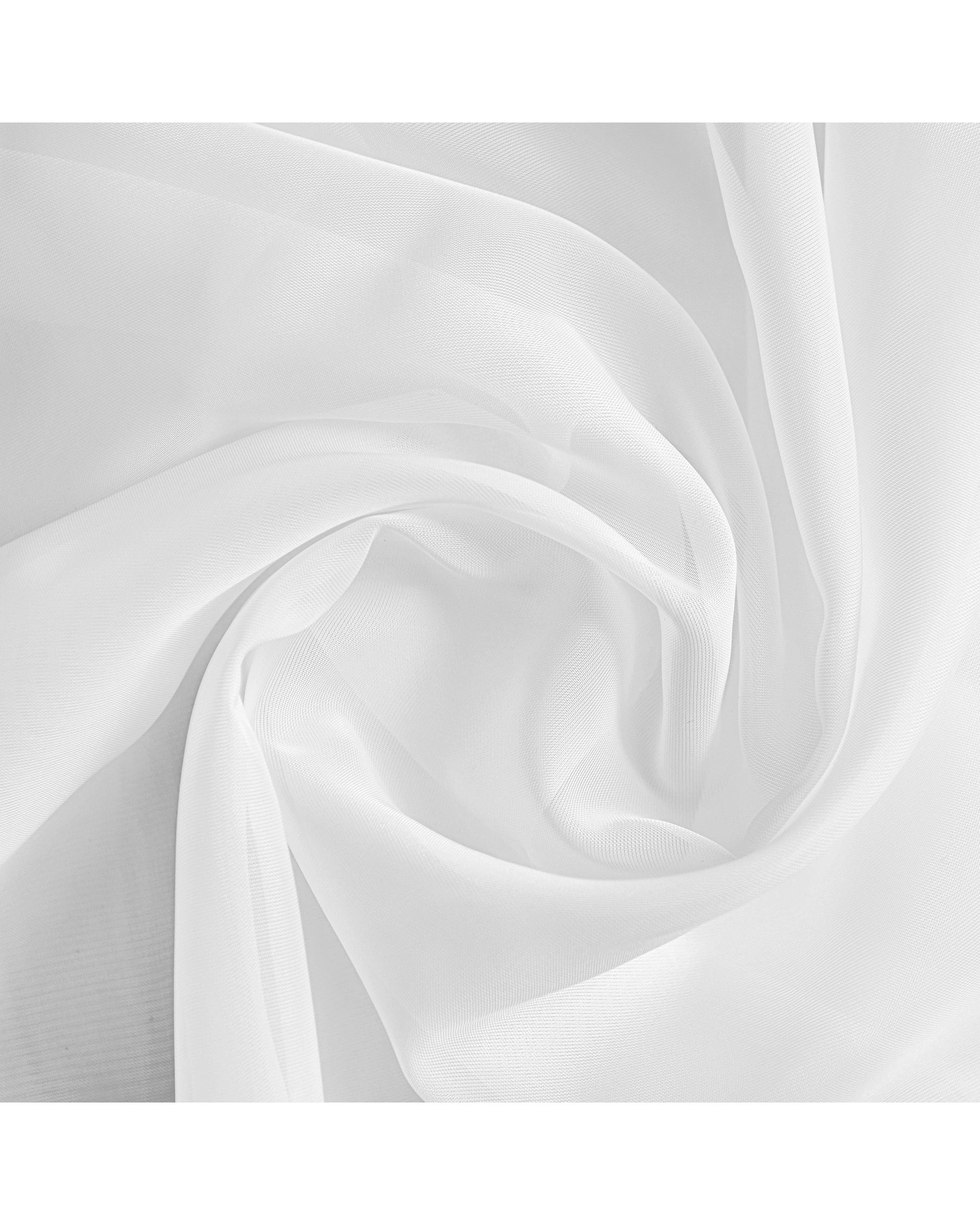 4 Sherwood Georgia Sheer Rod Pocket Curtain Pair 135x223cm - White, 4 of 5