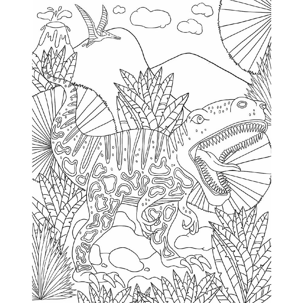 2 Colour-Your-Own Gallery Wall Art Colouring Book Dinosaurs, 2 of 3