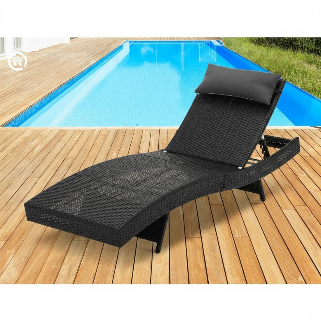 7 Gardeon 2PC Sun Lounge - Black, 7 of 8