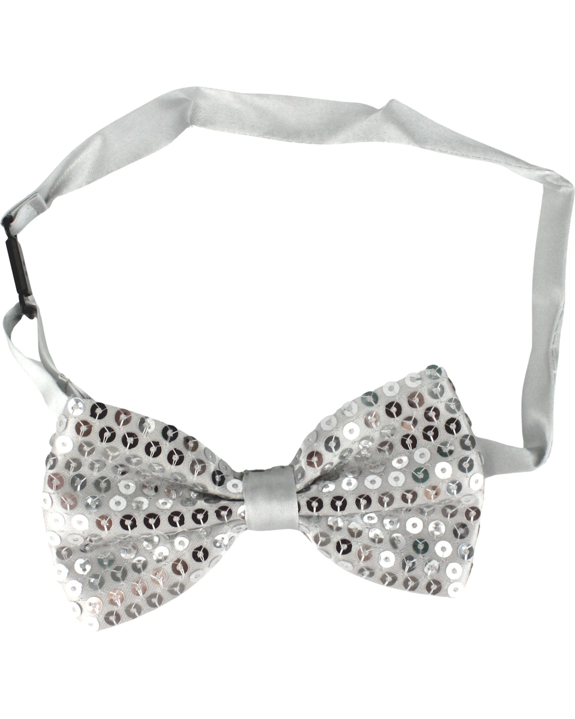 1 JD Party Sequin Bow Tie - One Size - Silver, 1 of 2