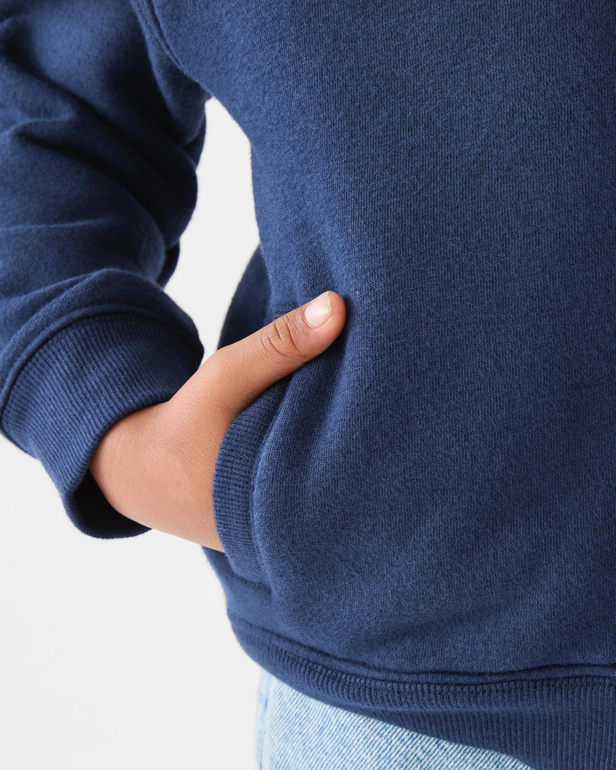 5 Sherpa Lined Hoodie Dress Navy, 5 of 9