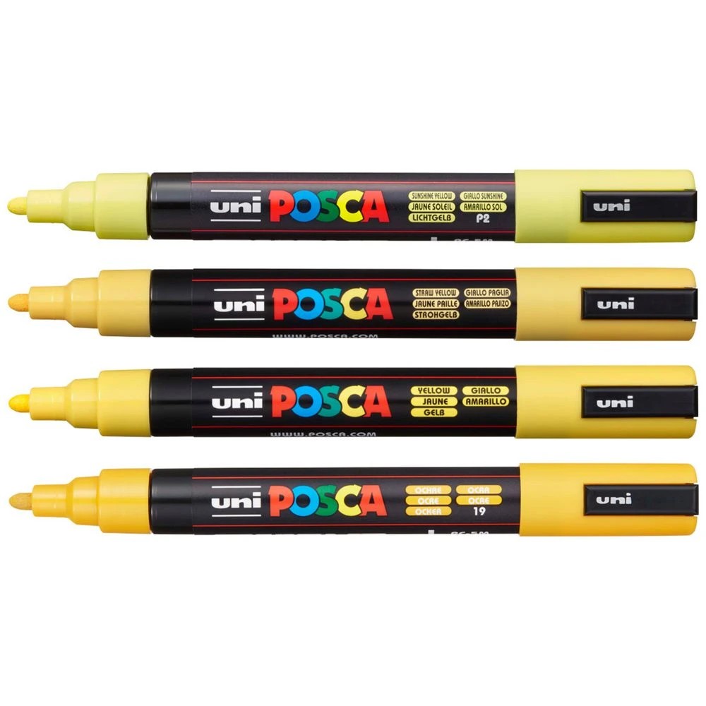 2 Posca PC-5M Paint Marker Yellow 4 Pack, 2 of 10