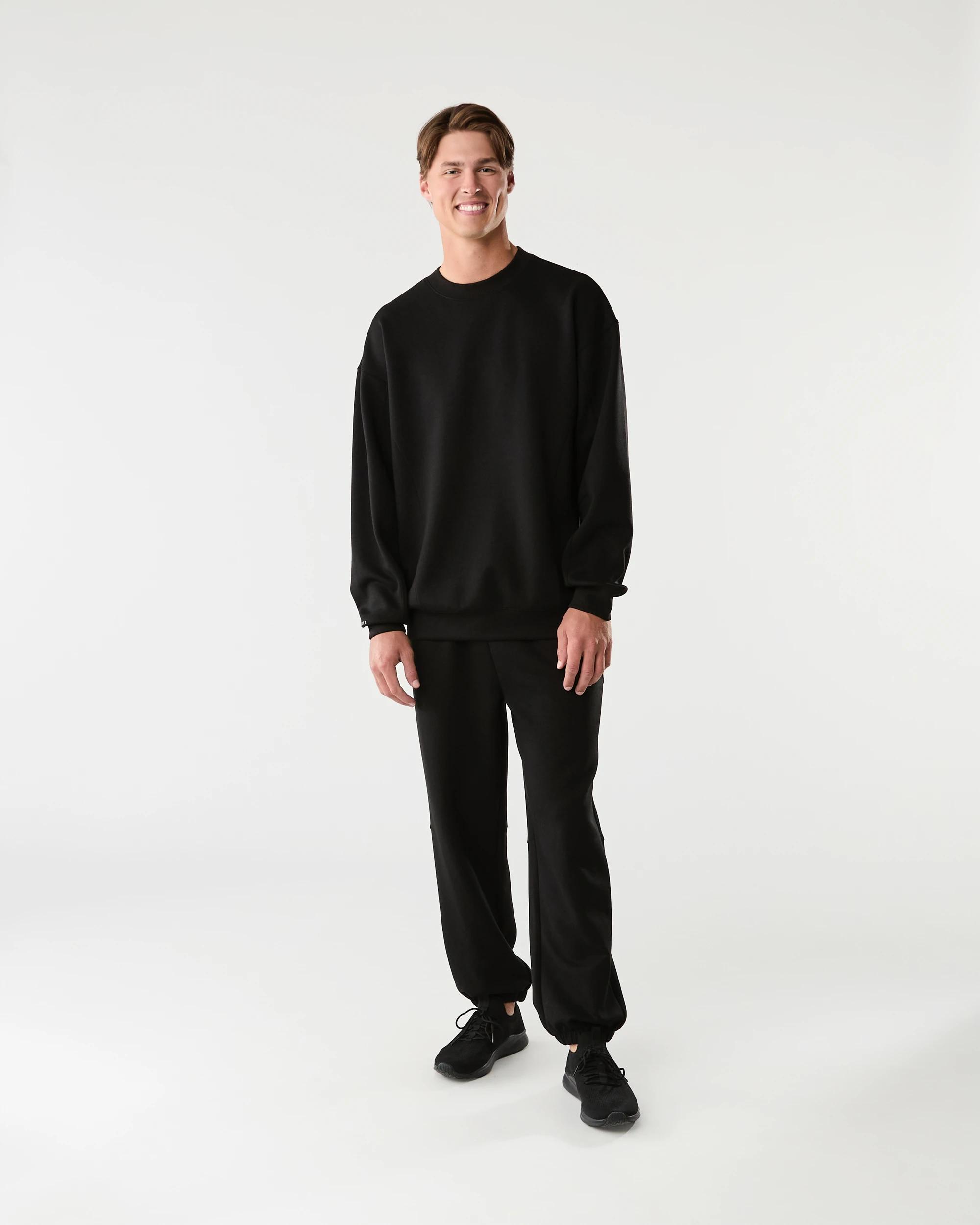 8 Active Mens Relaxed Scuba Crew Neck T-shirt Black, 8 of 8