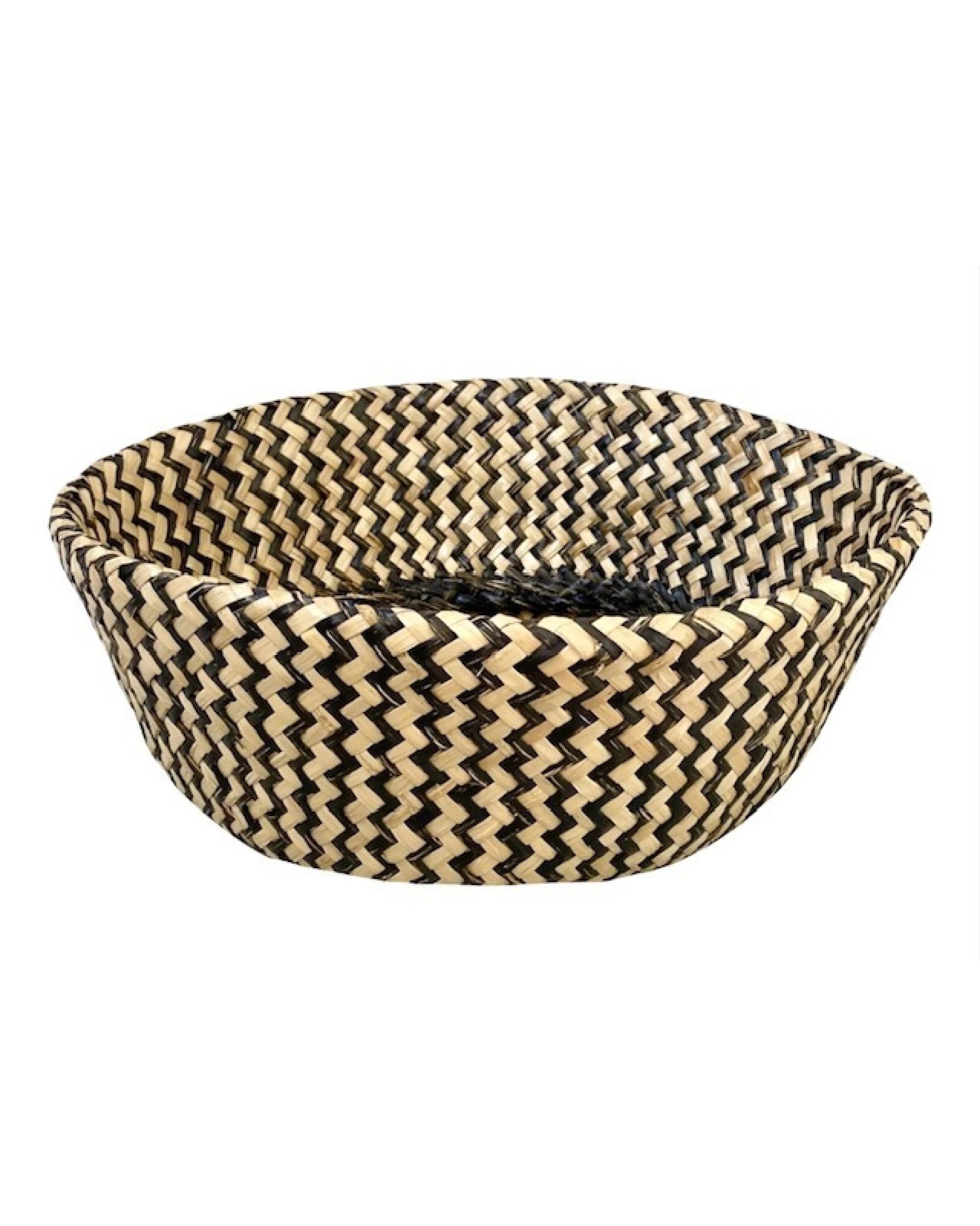 3 Round Seagrass Storage Basket with Folding Design, 3 of 3