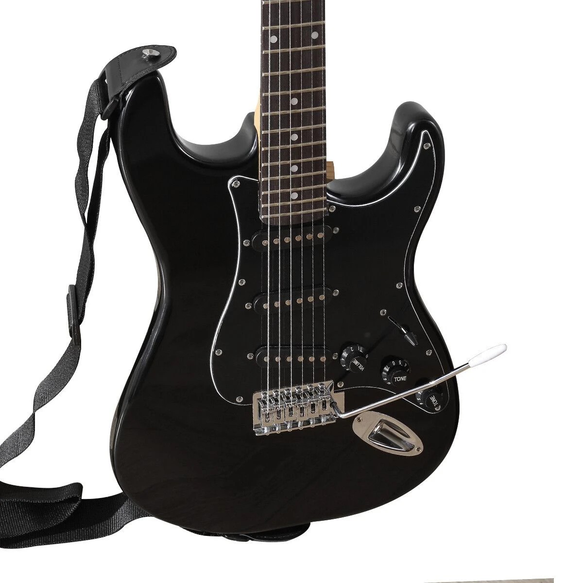 3 MELODIC Full-Size Electric Guitar 39 inch with Bonus Amplifier Black Melodic, 3 of 3
