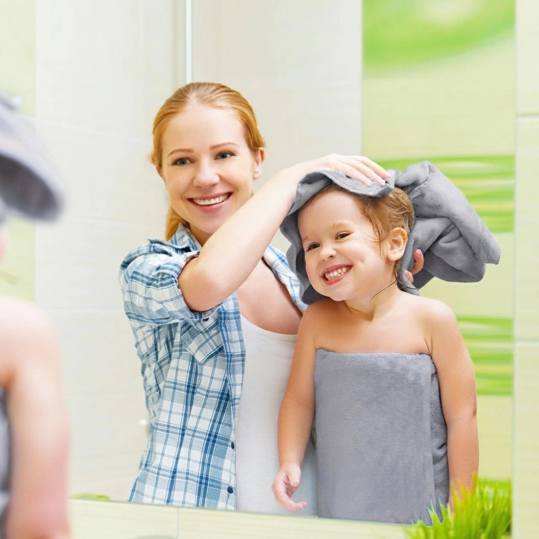 2 2 Pack Bath Sheets Set Cotton Extra Large Towel - Grey, 2 of 4