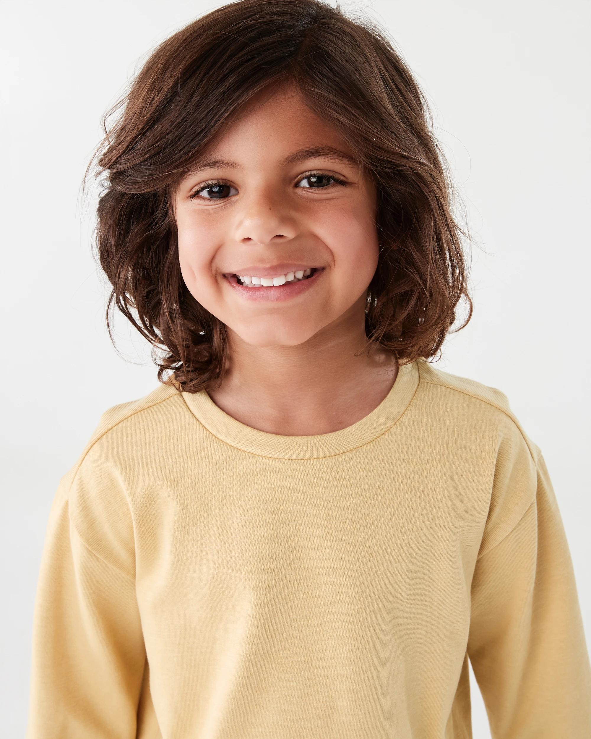 3 Long Sleeve Textured T-shirt Nwt Yellow, 3 of 6