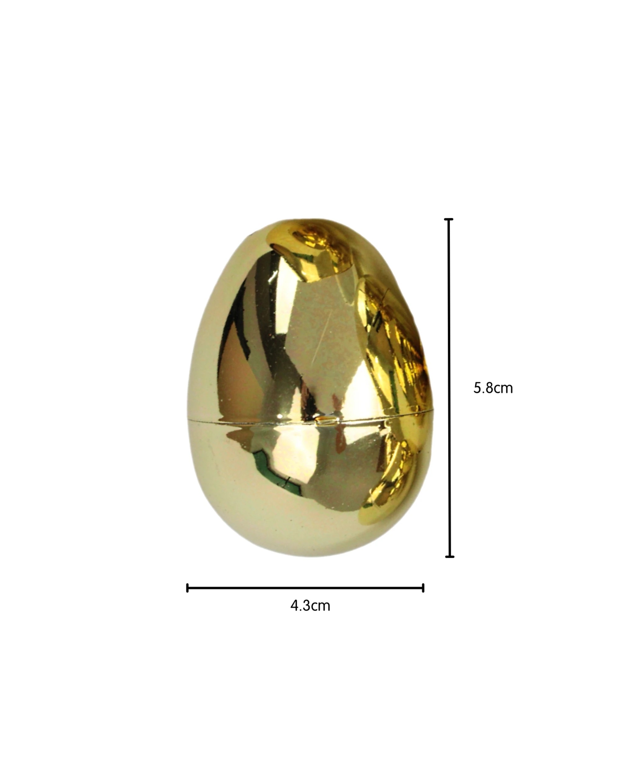 2 Oceana Metallic Fillable Easter Eggs 6cm Pack of 6 - Gold, 2 of 4