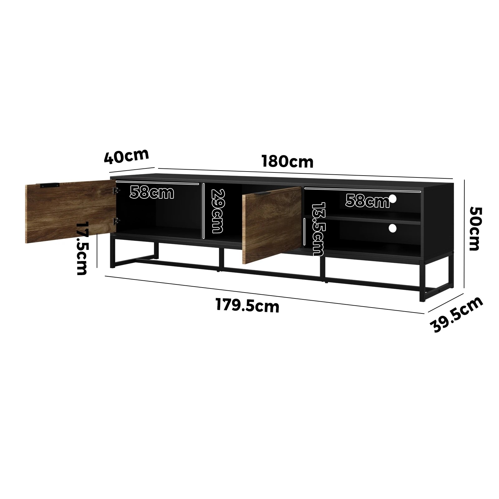 7 Oikiture Tv Cabinet Entertainment Unit Stand Storage Shelves 180cm
 - Multi, 7 of 8