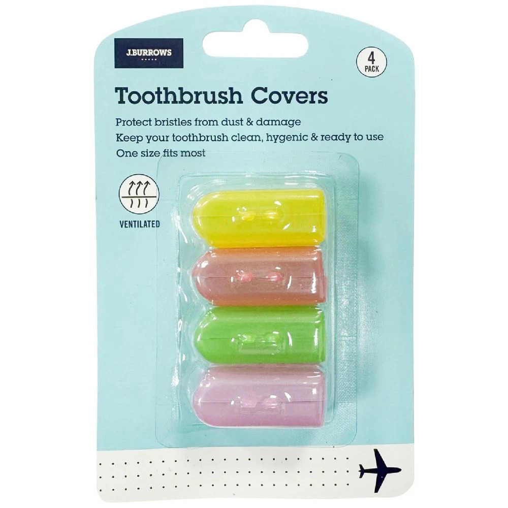 1 J.Burrows Toothbrush Covers 4 Pack, 1 of 3
