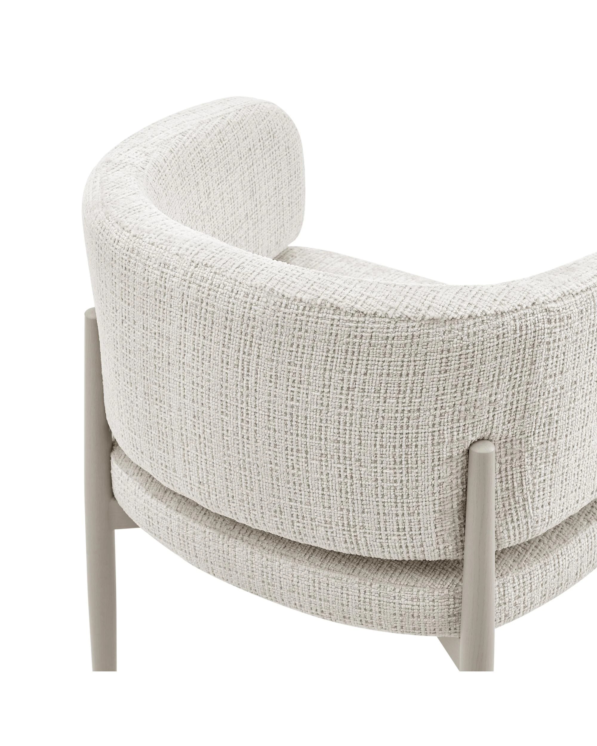 9 Kodu Dining Chairs Pair (Set of Two) Cream and Grey, 9 of 10
