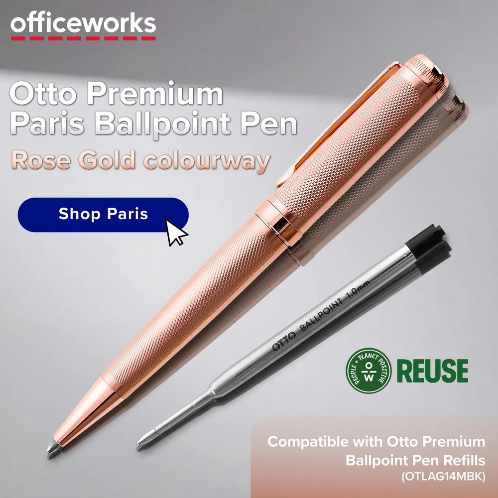 7 Otto Premium Paris Ballpoint Pen 1mm Rose Gold, 7 of 7