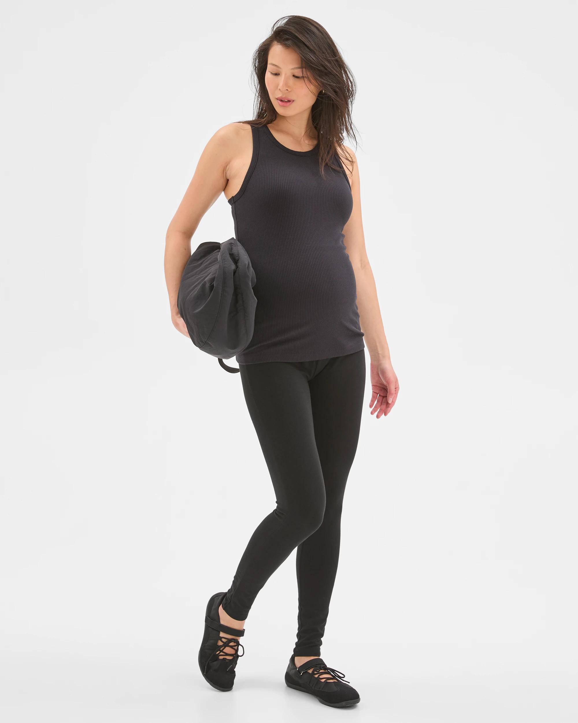7 Target Maternity Australian Cotton Over The Belly Leggings BLACK, 7 of 10