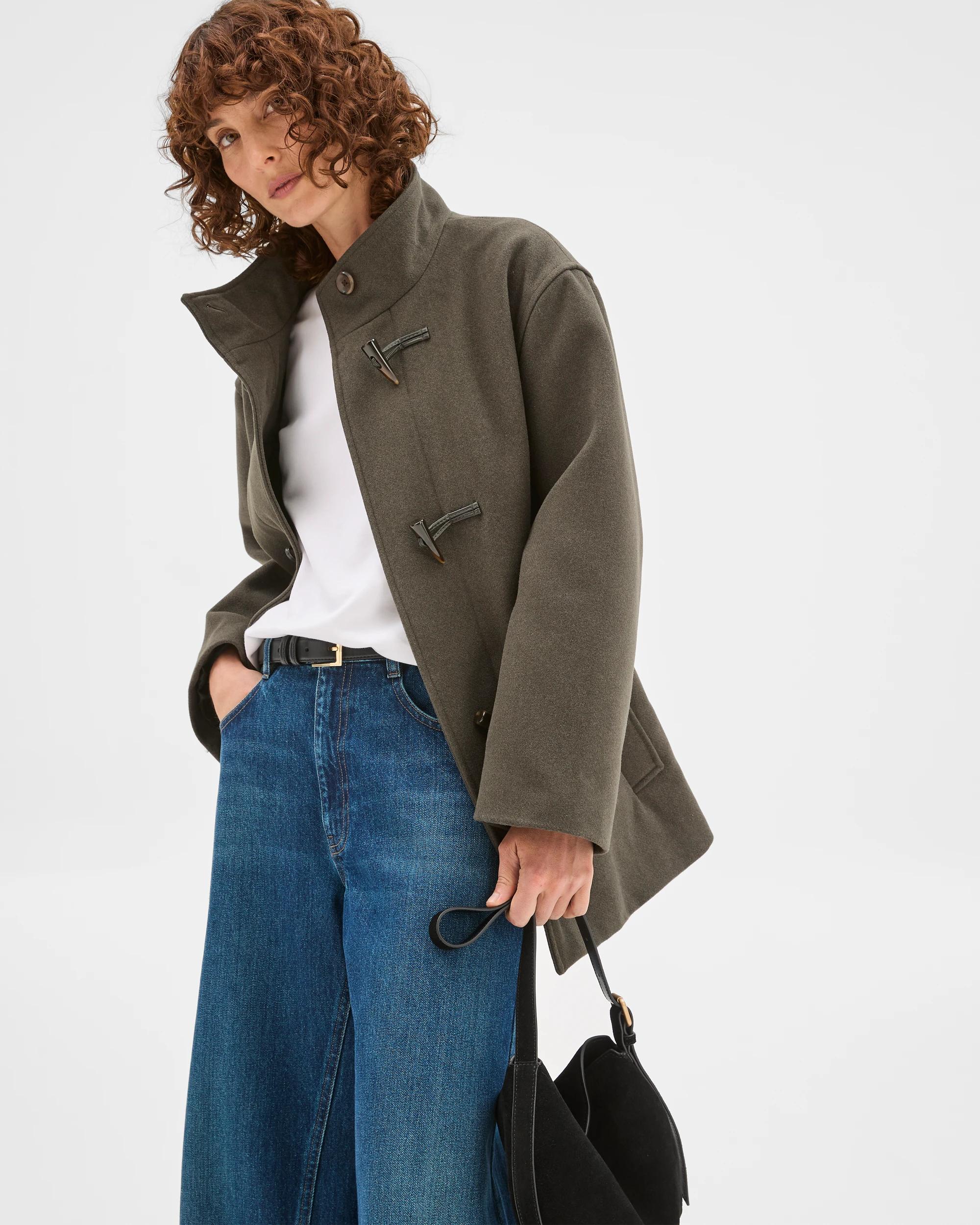 3 Target Woman Tie Waist Duffle Coat OREGANO, 3 of 10