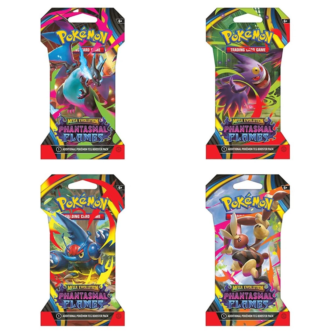 1 Pokemon Trading Card Game: Mega Evolution - Phantasmal Flames Blisters - Assorted, 1 of 6