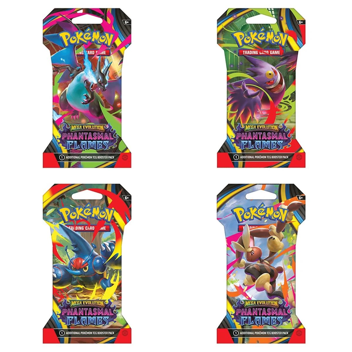 1 Pokemon Trading Card Game: Mega Evolution - Phantasmal Flames Blisters - Assorted, 1 of 6