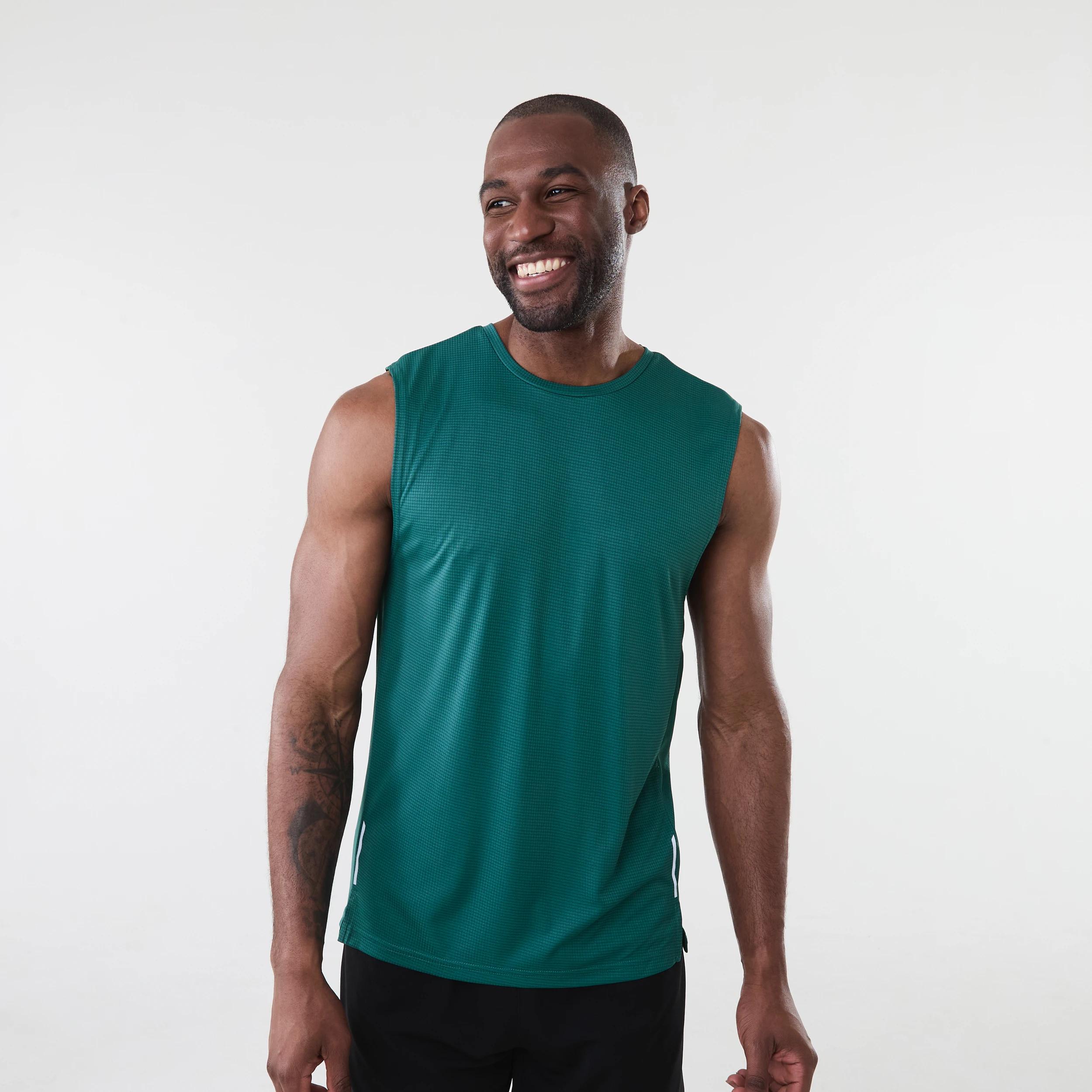 1 Active Mens Performance Muscle MISTY GREEN, 1 of 7