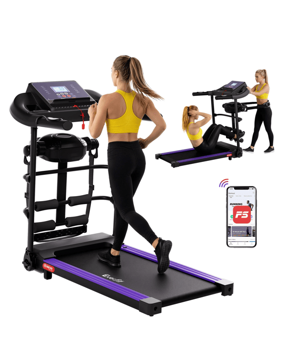 Everfit 5 in 1 Treadmill Electric Home Gym Fitness Exercise Machine w/ Massager 400mm