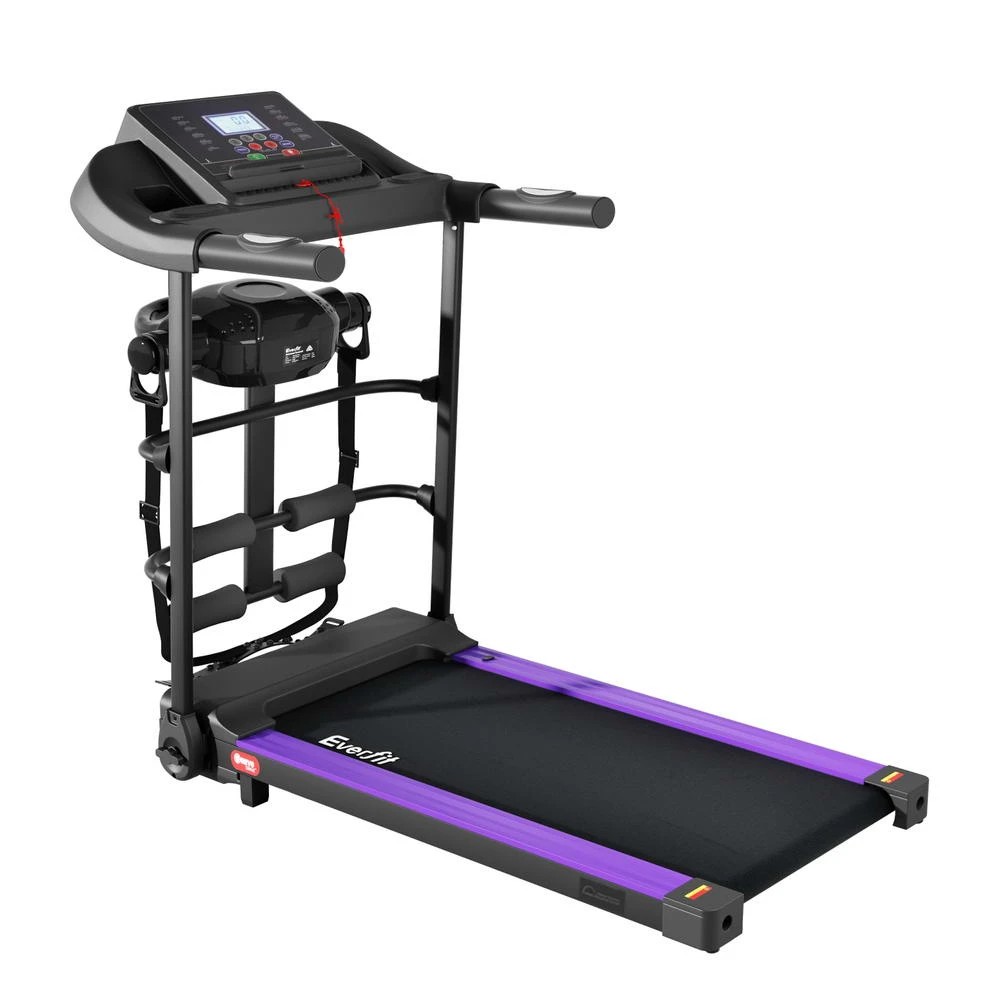 1 Everfit Treadmill Electric Home Gym Fitness Exercise Machine w/ Massager - Black, 1 of 7