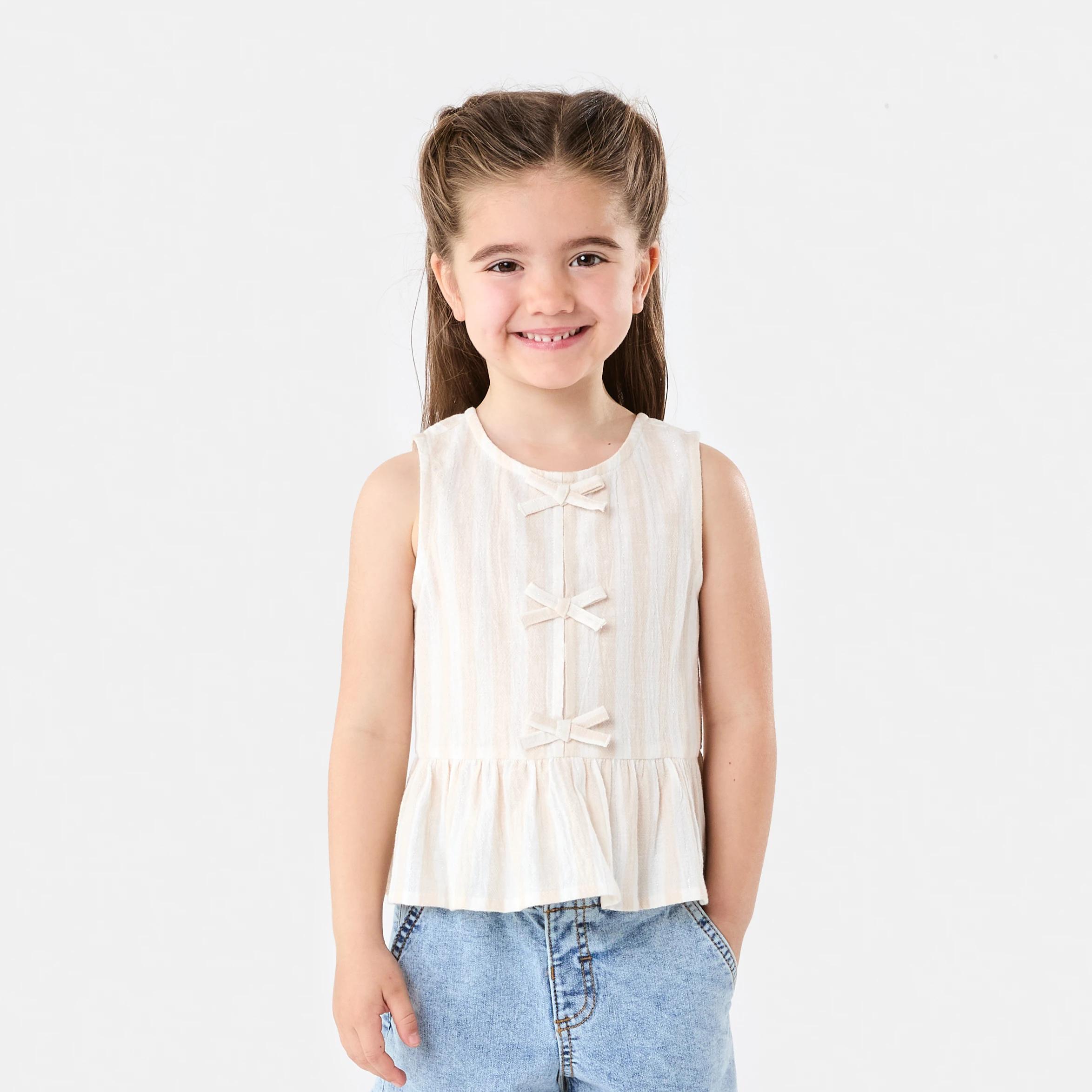 1 Tie Front Frill Top Bge Stripe, 1 of 7