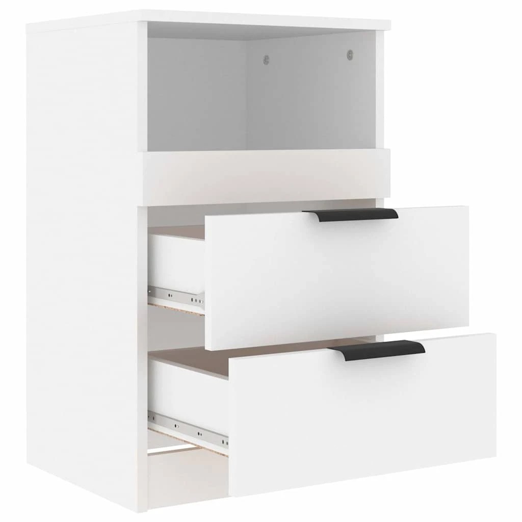 5 vidaXL Bedside cabinet Ample Storage - White, 5 of 10