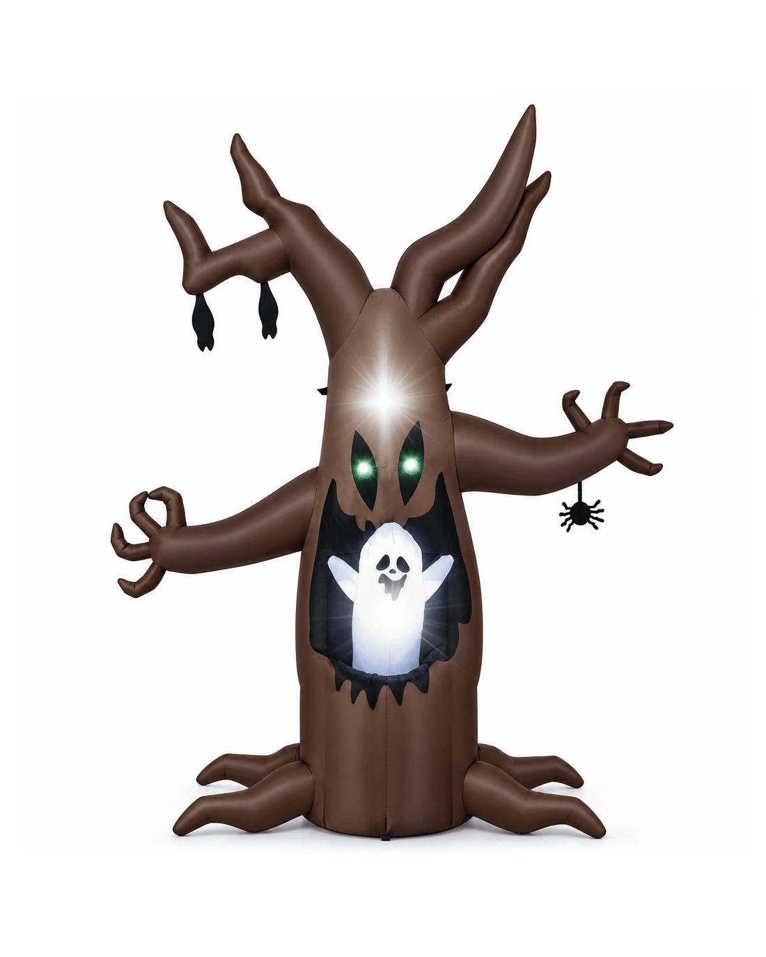 Costway 240cm Halloween Inflatable Tree w/Animated Popping Ghost Indoor ...