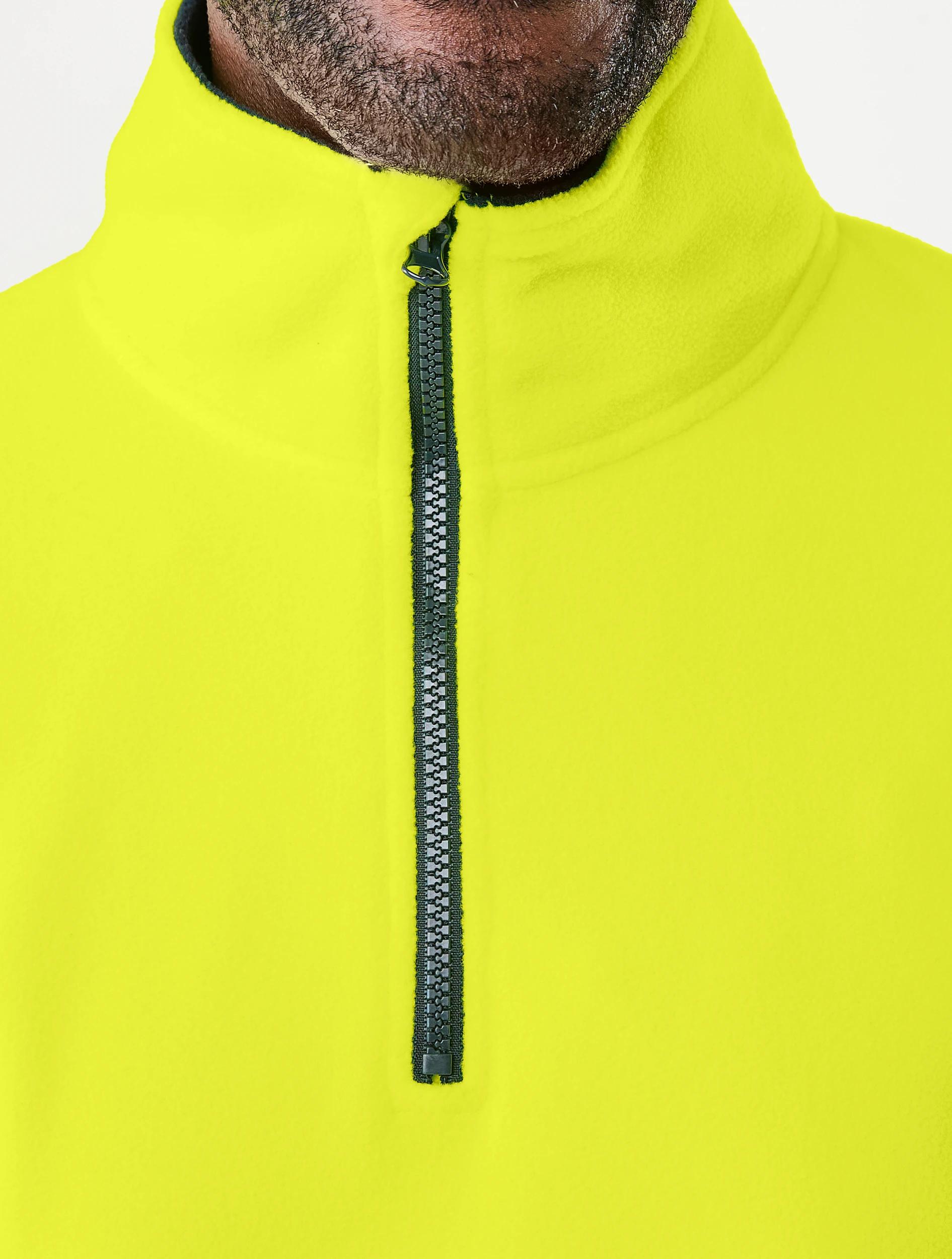 5 Workwear Hi-Vis 1/4 Zip Reflective Pullover Yellow, 5 of 6
