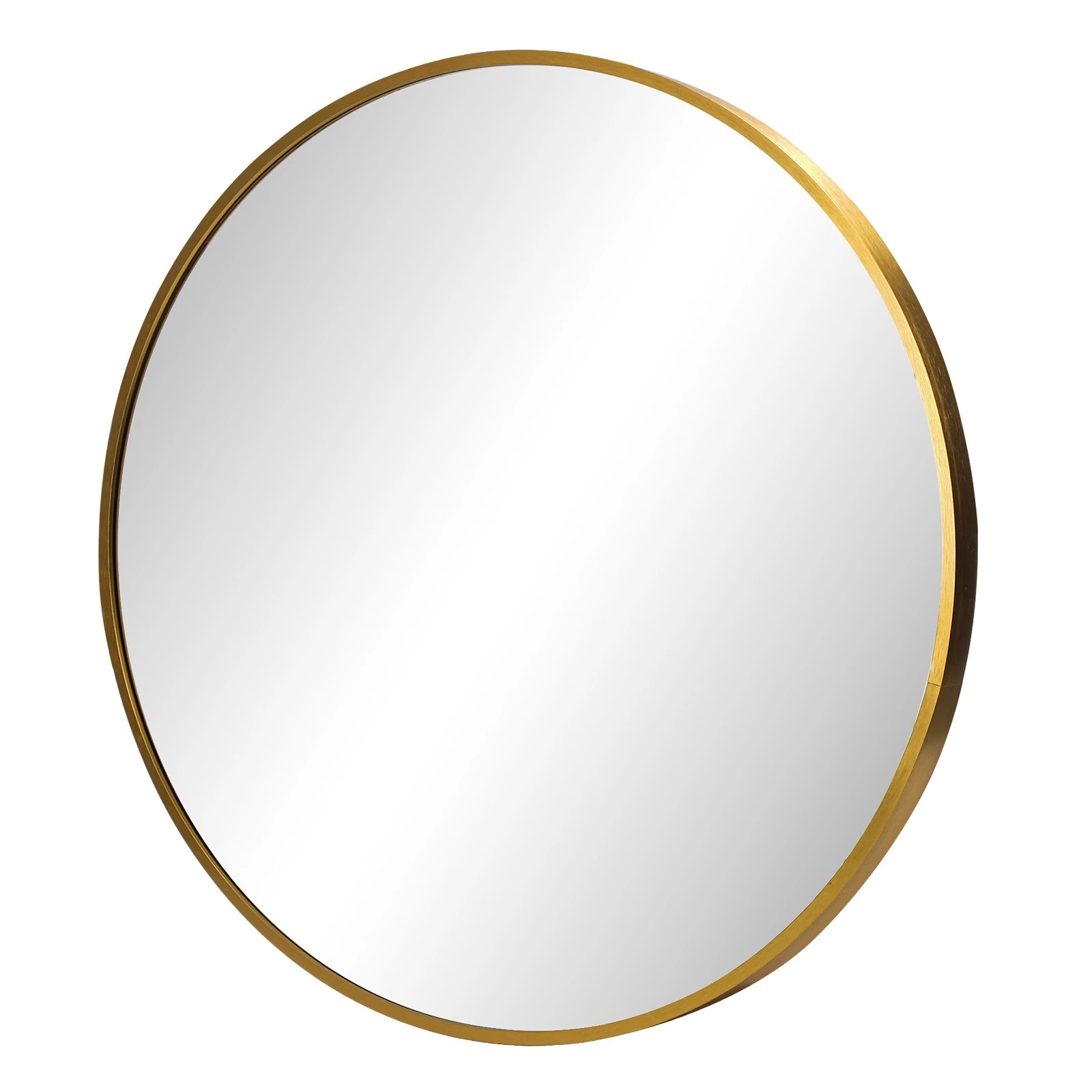 1 Oikiture 60cm Wall Mirrors Round Makeup Mirror Home Decor Living Room
 - Gold, 1 of 9