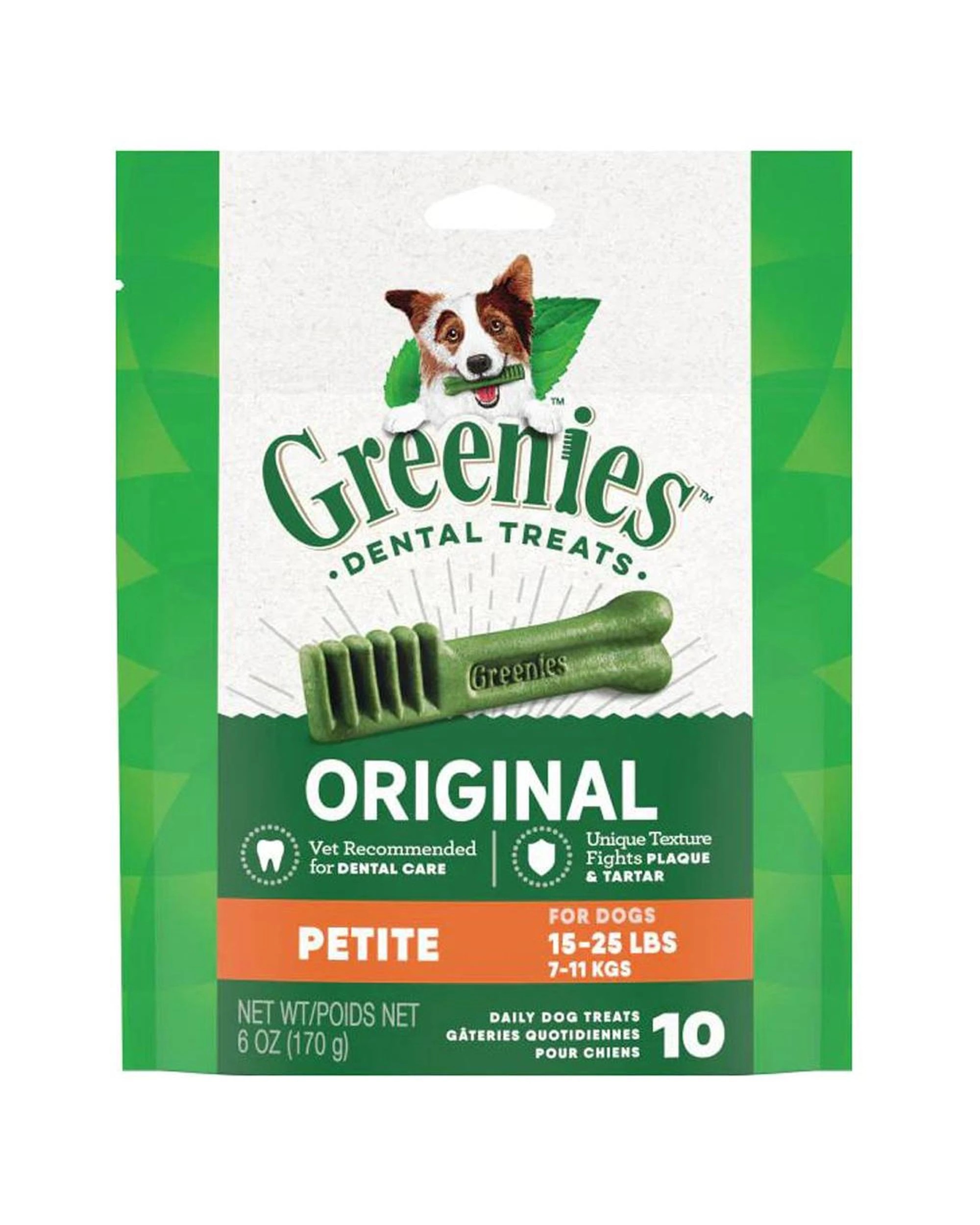 1 Greenies Dental Treats Oral Care Original Petite for Dogs 7-11kg 10 Pack, 1 of 9