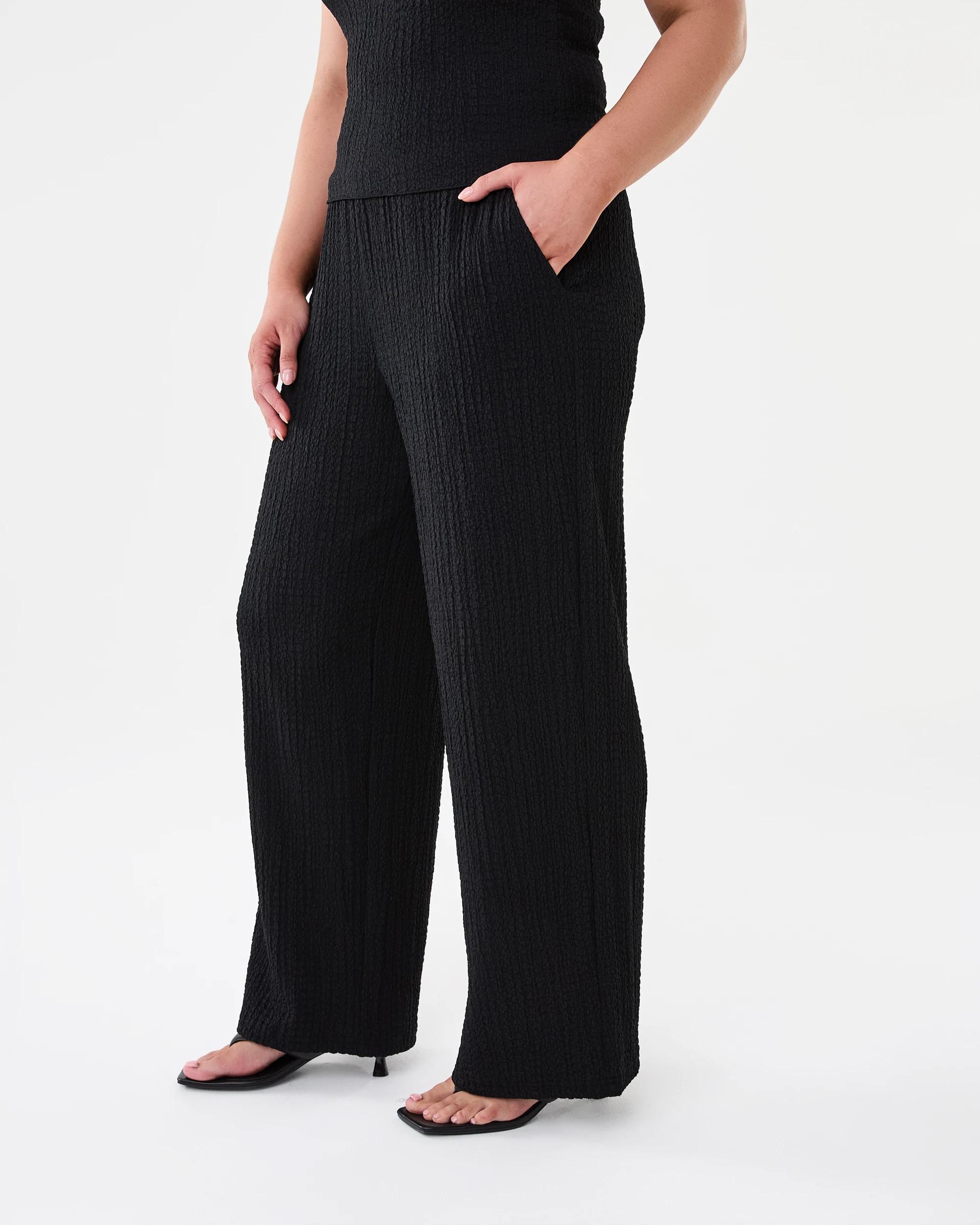 2 Textured Pants Black, 2 of 6