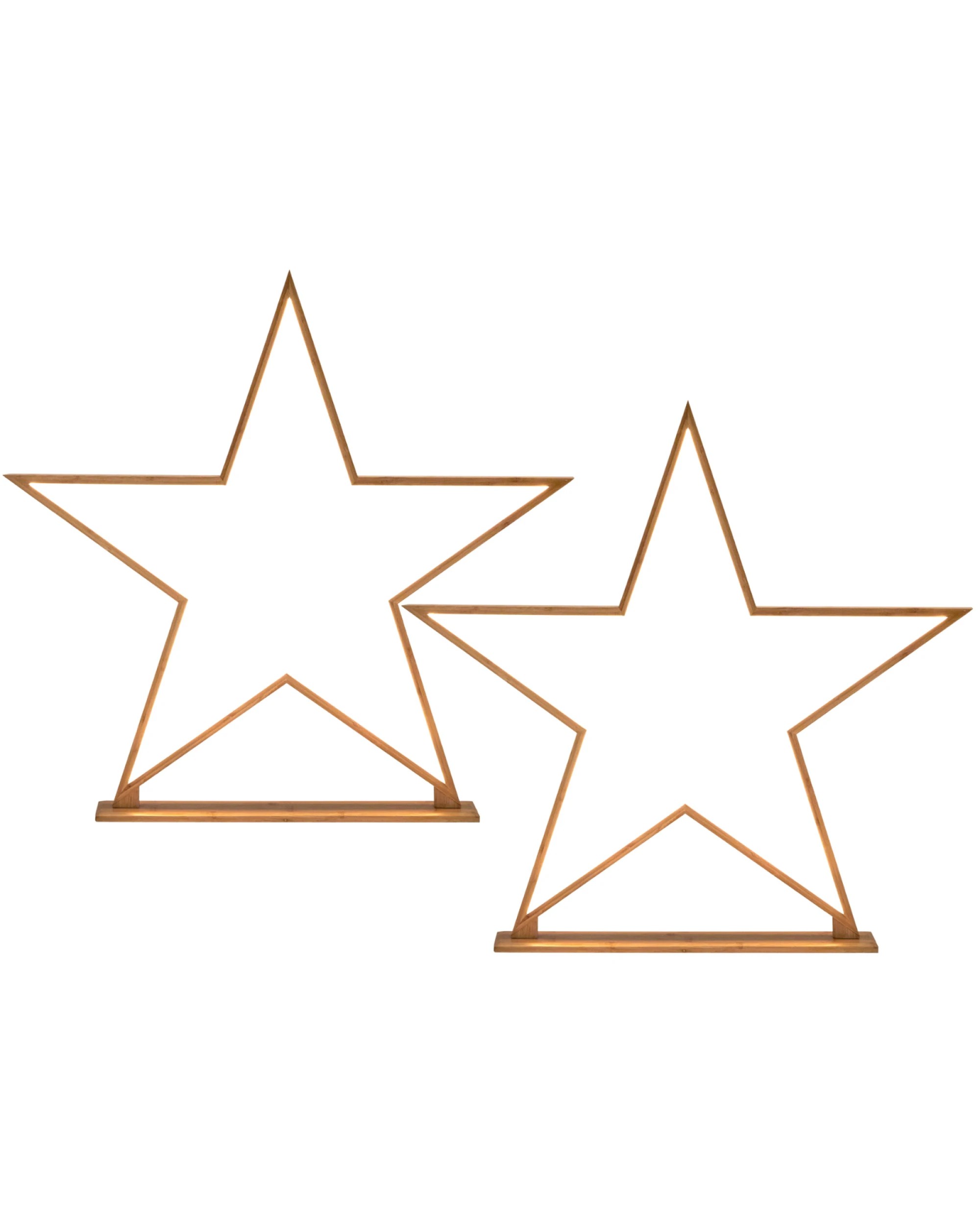 1 BR Home Bamboo Star Table Lamp with LED Strip Lighting - Modern Minimalist Decor, 1 of 3