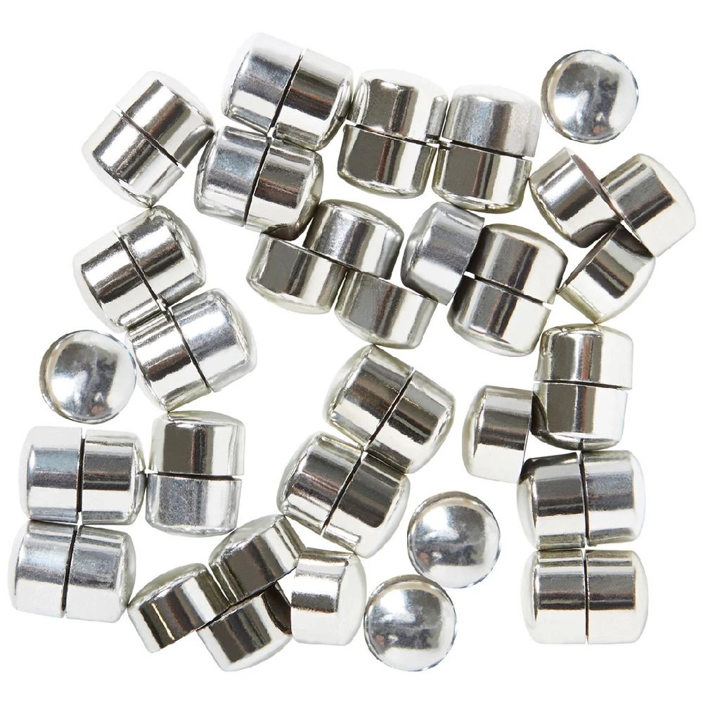 1 J.Burrows Round Magnets Silver 48 Pack, 1 of 3
