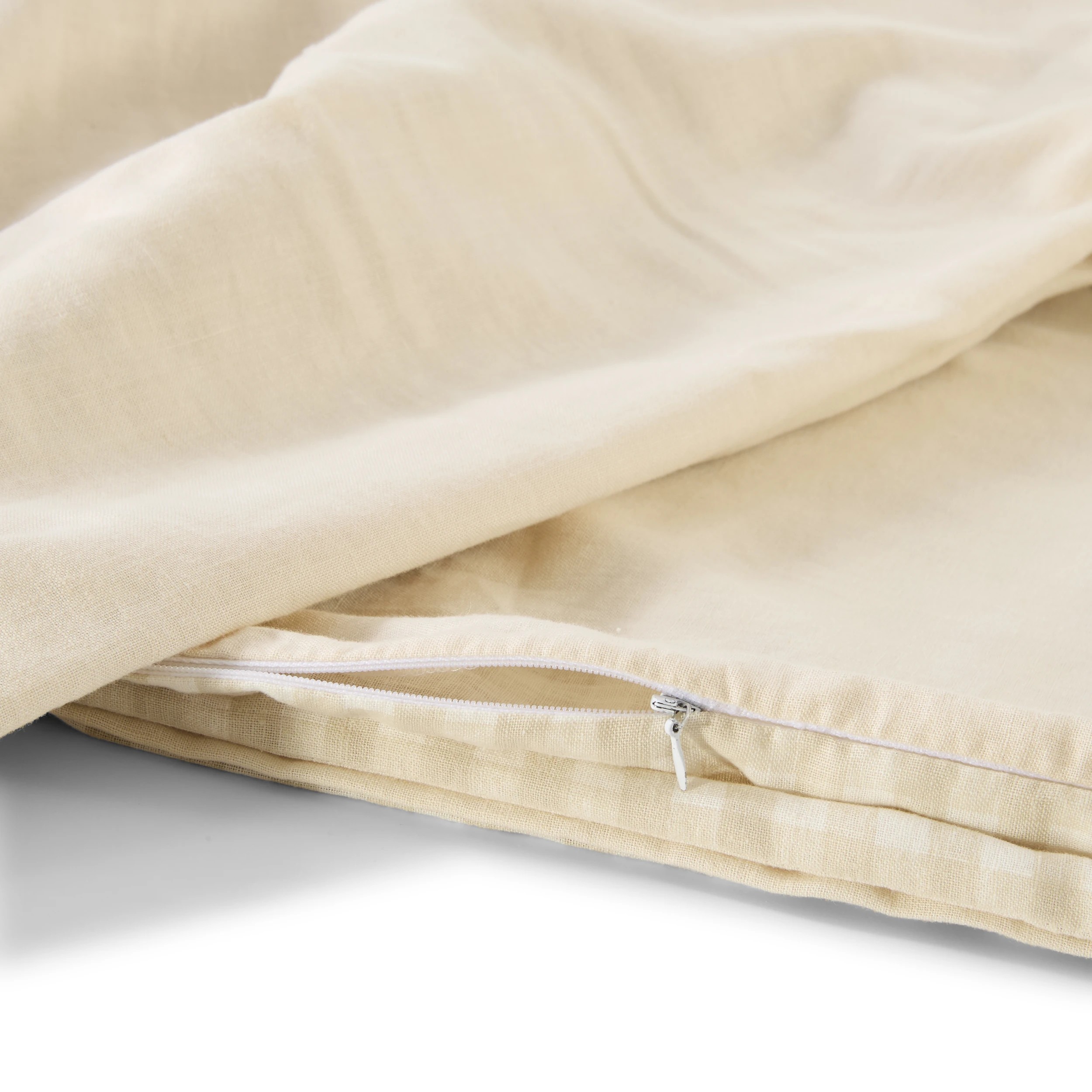 6 Gingham Linen Cotton Reversible Quilt Cover Set - Queen Bed, 6 of 9