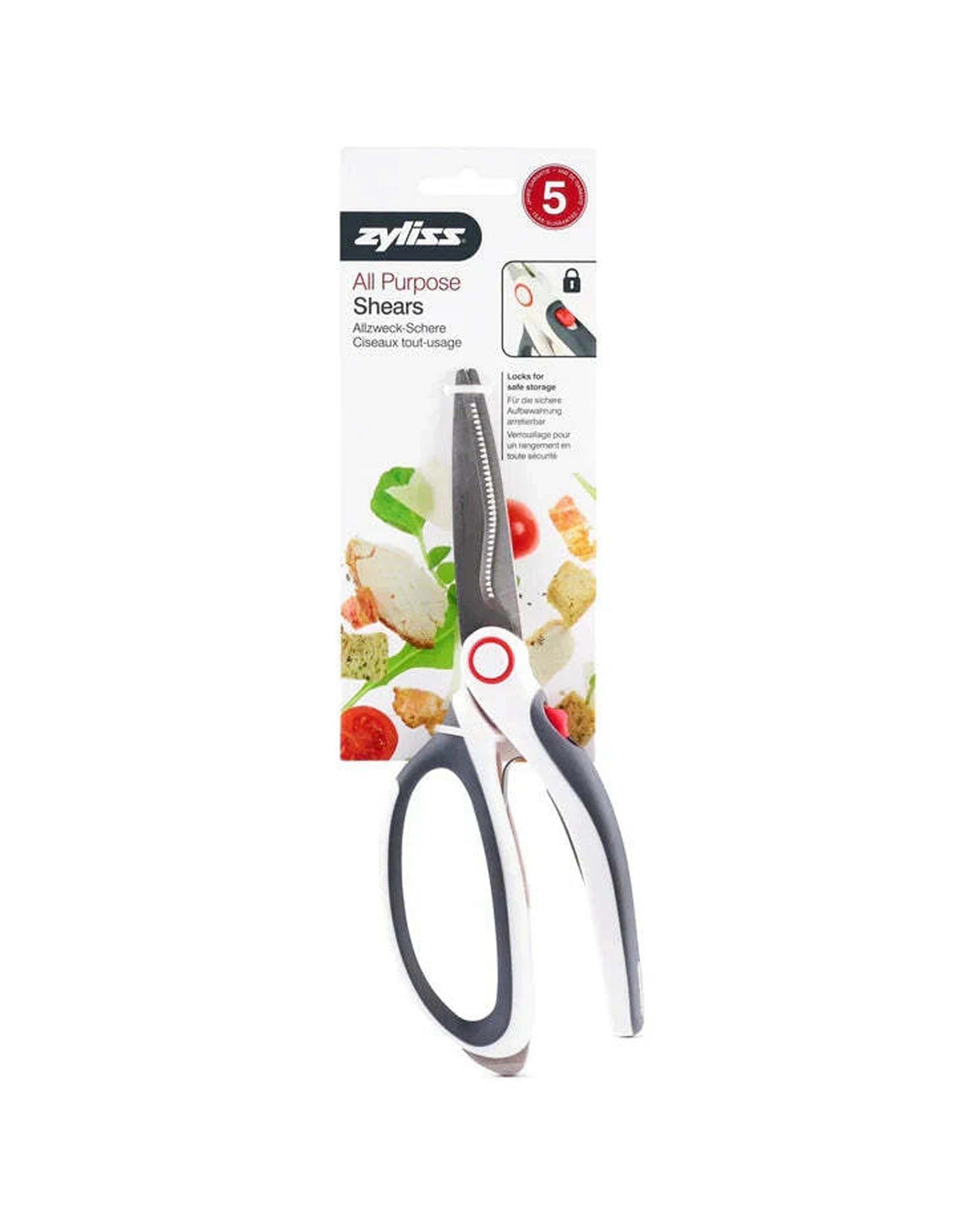 1 Zyliss All Purpose Gourmet Stainless Steel Shears Ergonomic Design - Black, 1 of 3