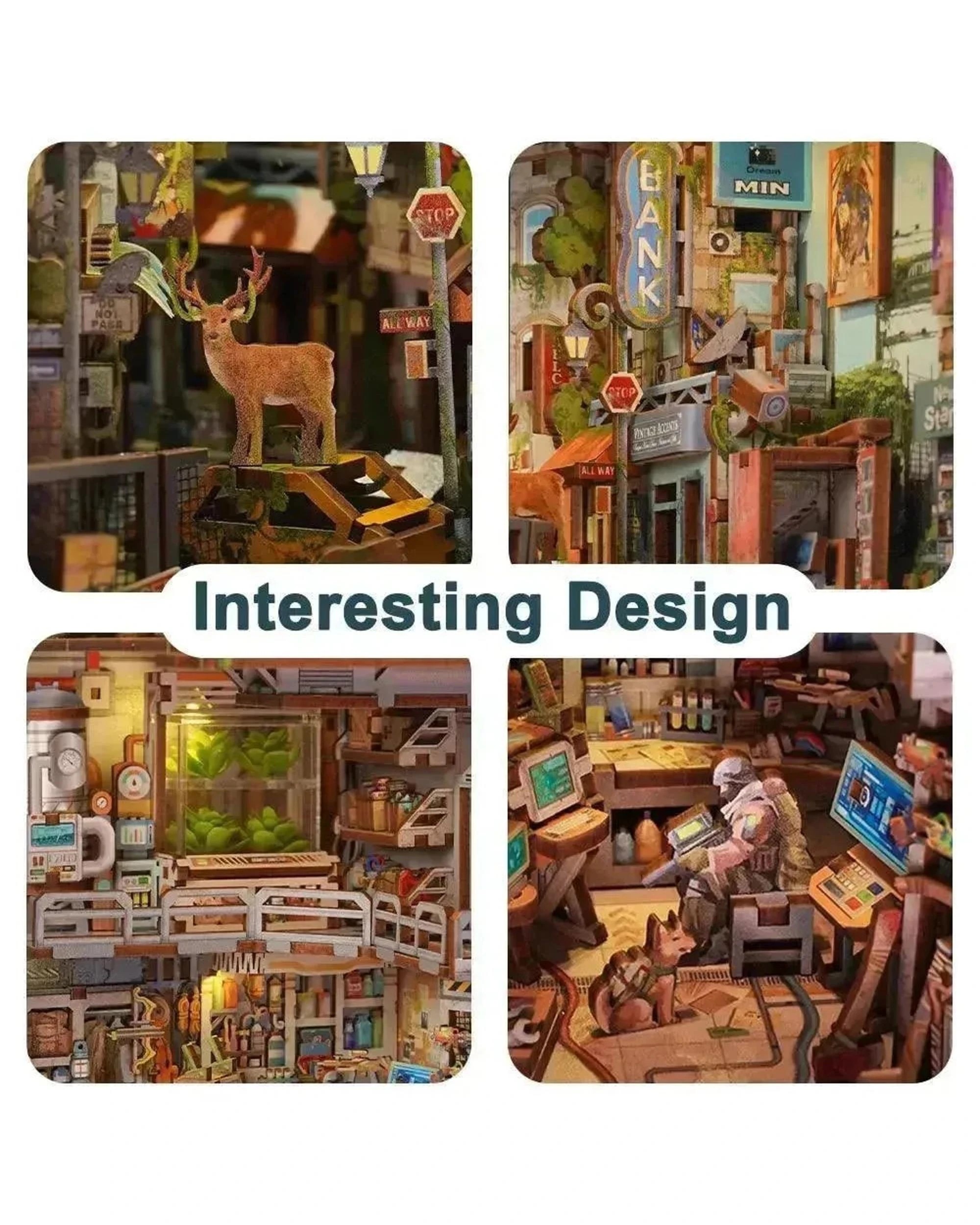 7 Tonecheer 3D Wooden Puzzle DIY Book Nook Kit - Haven Zero, 7 of 10