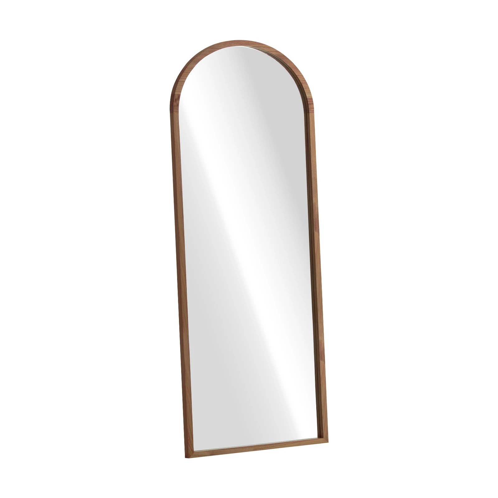 1 Oikiture Wooden Full Length Mirror 166x60cm Arched Dressing Floor Mirrors
 - Brown, 1 of 10