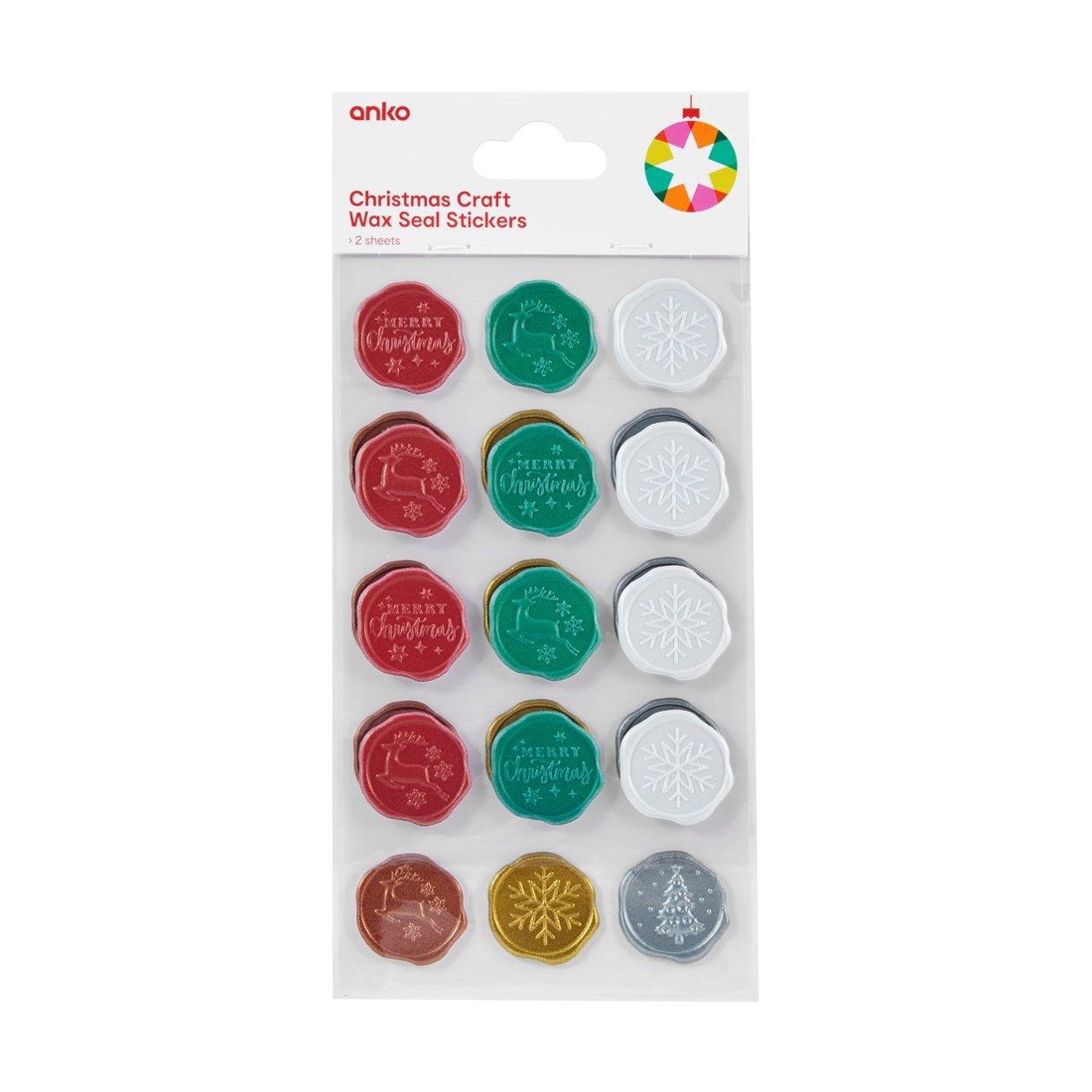1 Christmas Craft Wax Seal Stickers, 1 of 3