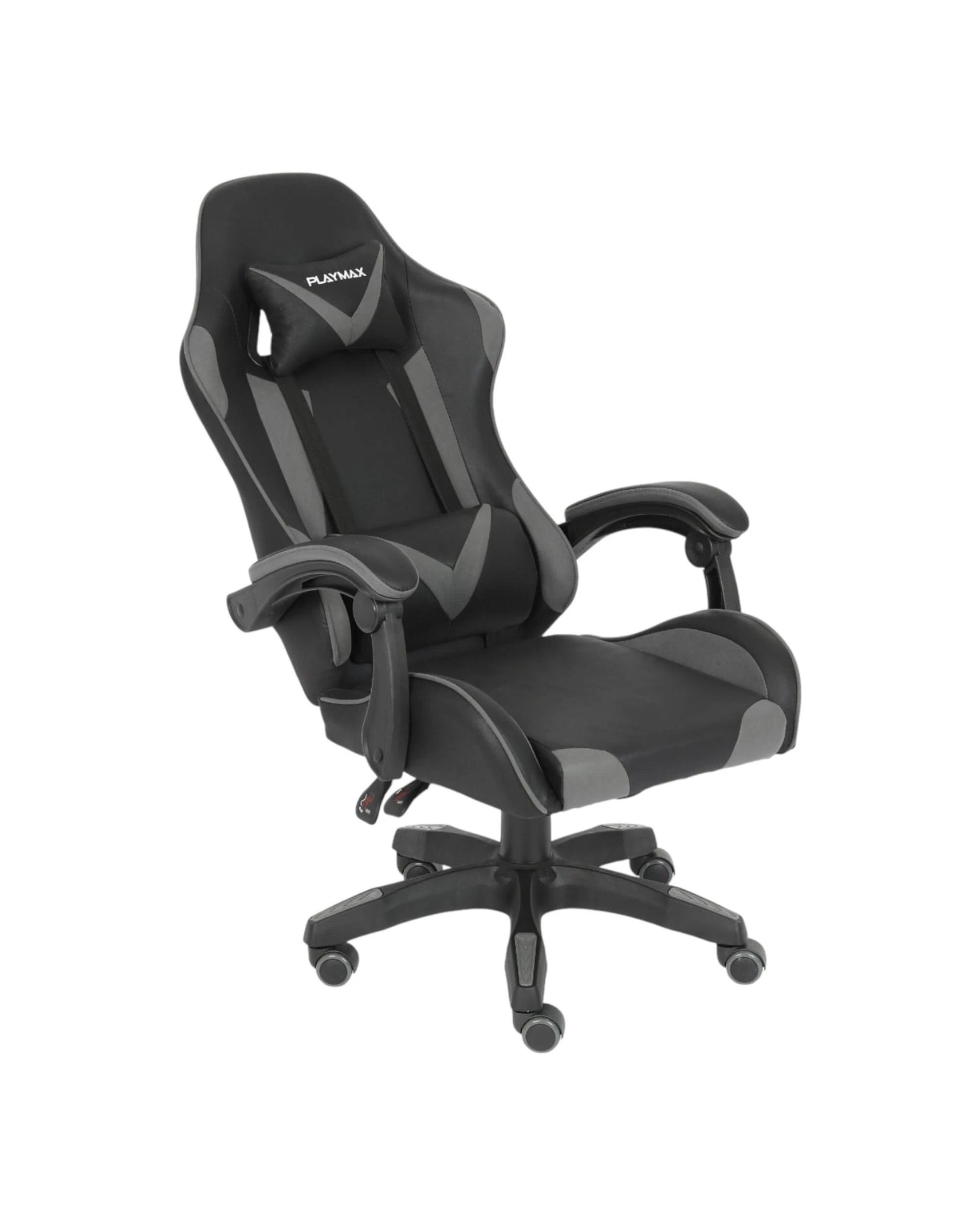 6 Playmax Fabric Gaming Chair - Grey and Black - Multi, 6 of 10