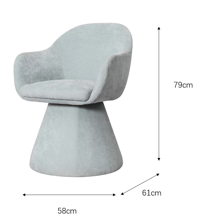 9 Gigi Swivel Dining Chair - Blue, 9 of 9