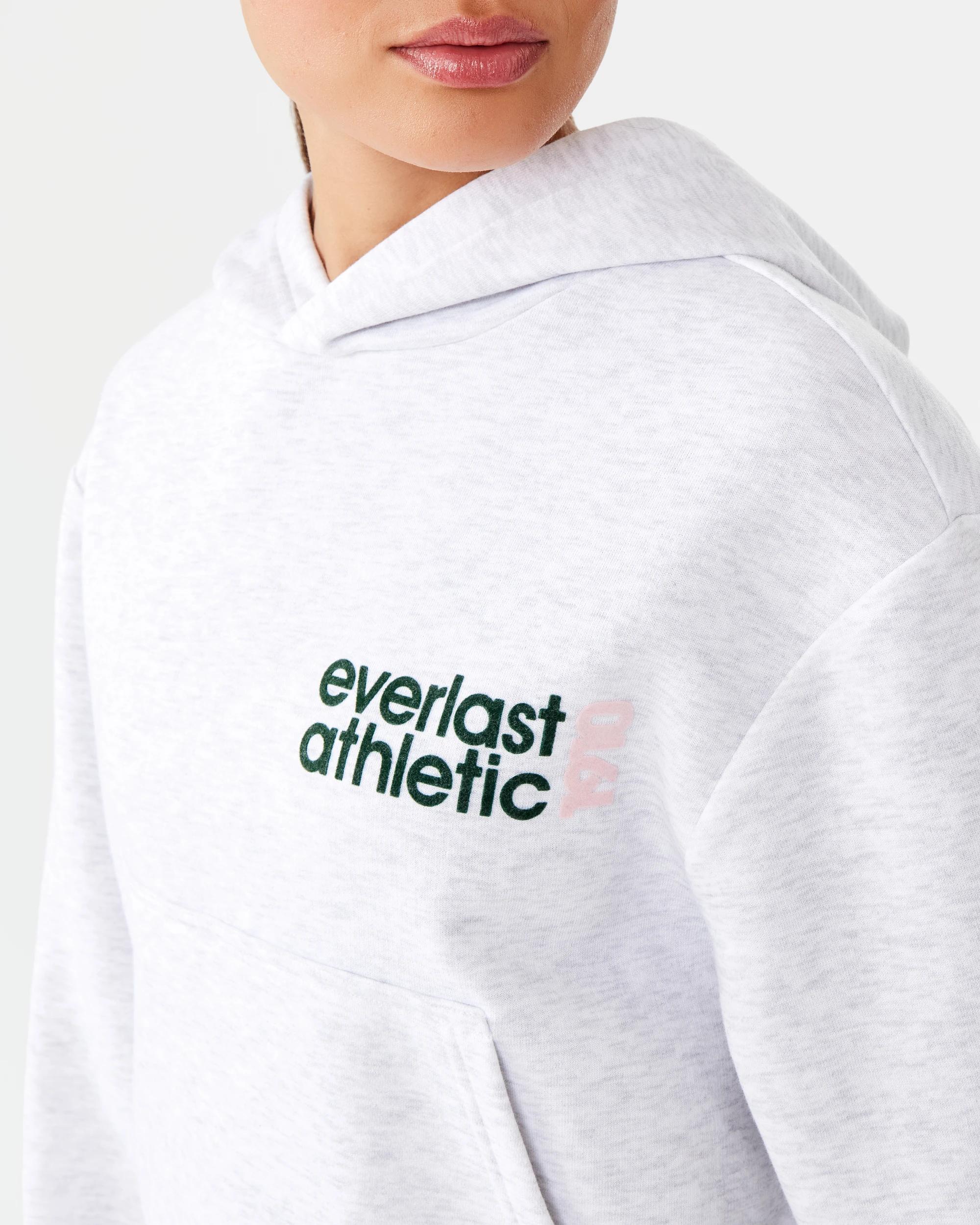 7 Everlast Womens Mid Length Cinch Hoodie White Marl, 7 of 10